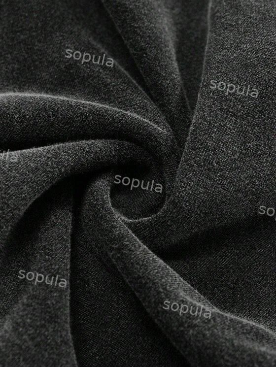 Sopula The Scarlet Camellia Vintage Graphics Washed Distressed Pocket Hoodie Product Image
