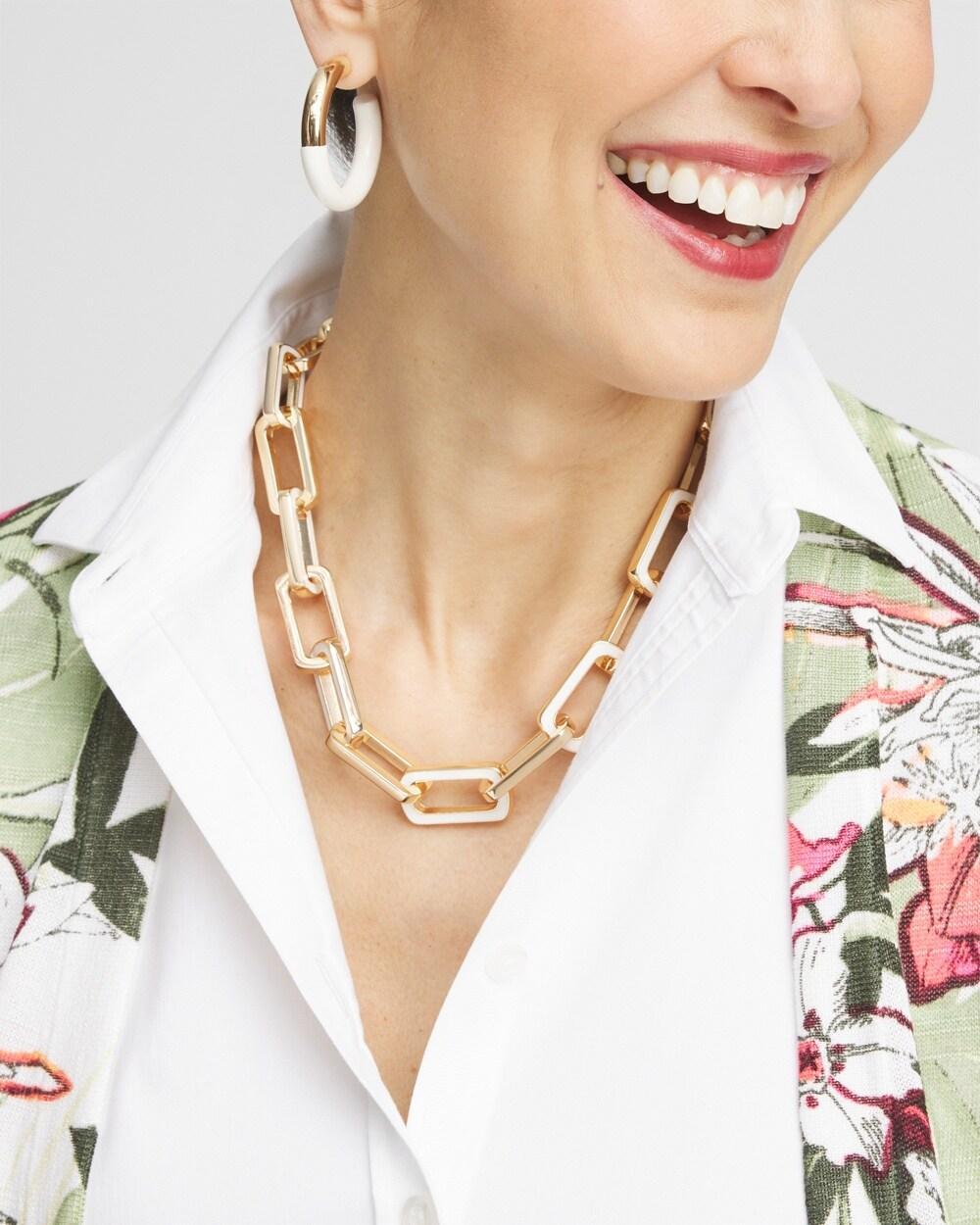 Enamel Chain Necklace Product Image