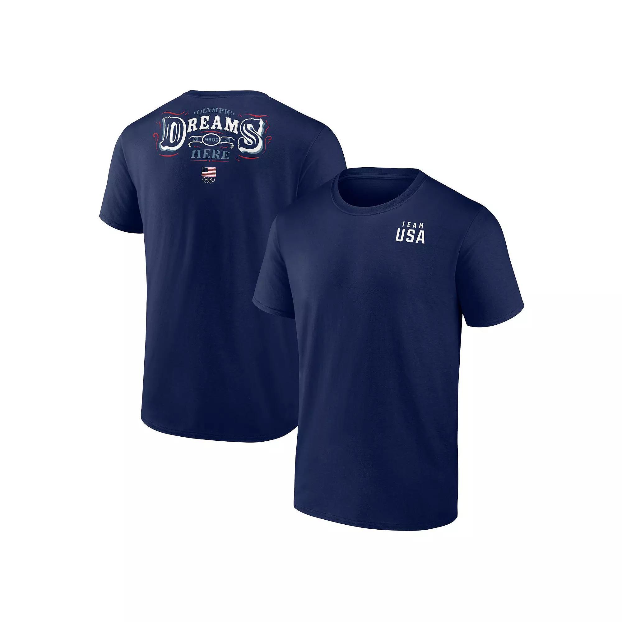 Men's Fanatics Navy Team USA Dreams Are Made Here T-Shirt, Size: Medium, Usa Blue Product Image