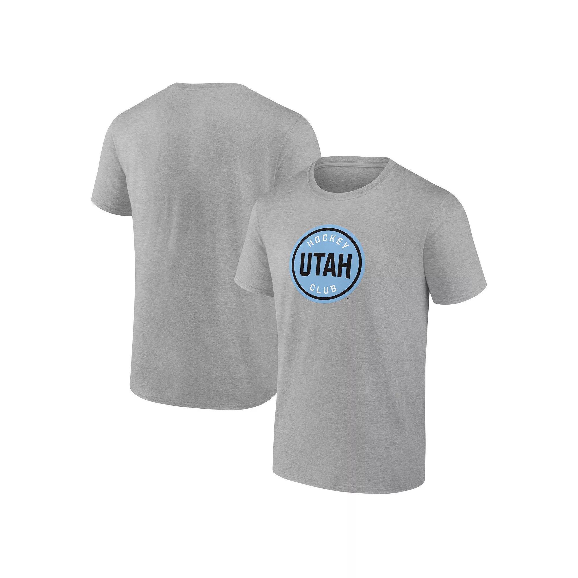 Men's Fanatics Heather Gray Utah Hockey Club Draft Logo T-Shirt, Size: 2XL, Ute Grey Product Image