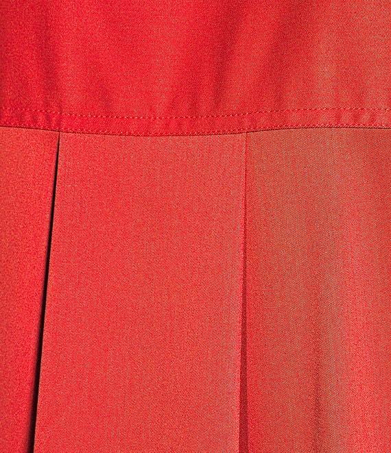 Ali Miles Woven Point Collar 3/4 Sleeves Quarter Zip-Up Tunic Product Image