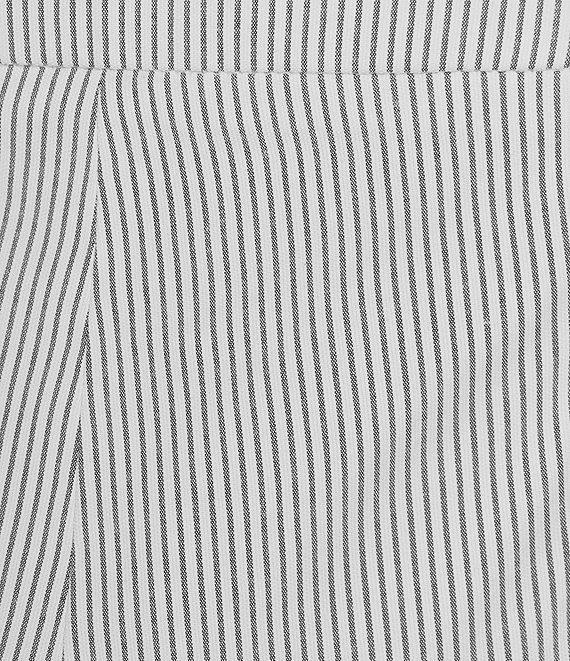 Kasper Pinstripe Elastic Back Straight Leg Pants Product Image