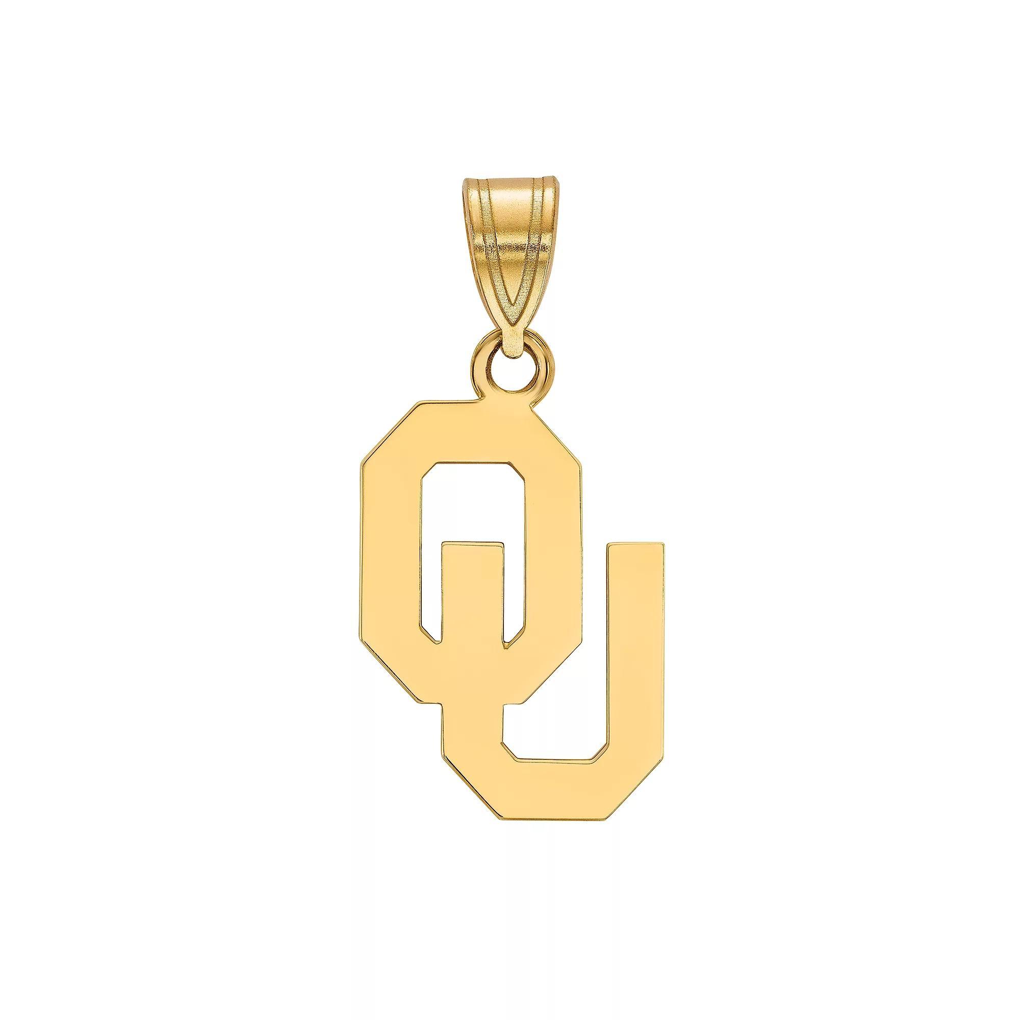 LogoArt 14K Gold Over Silver Oklahoma Sooners Pendant, Women's, Size: 24 mm, 14k Gold Plated Product Image