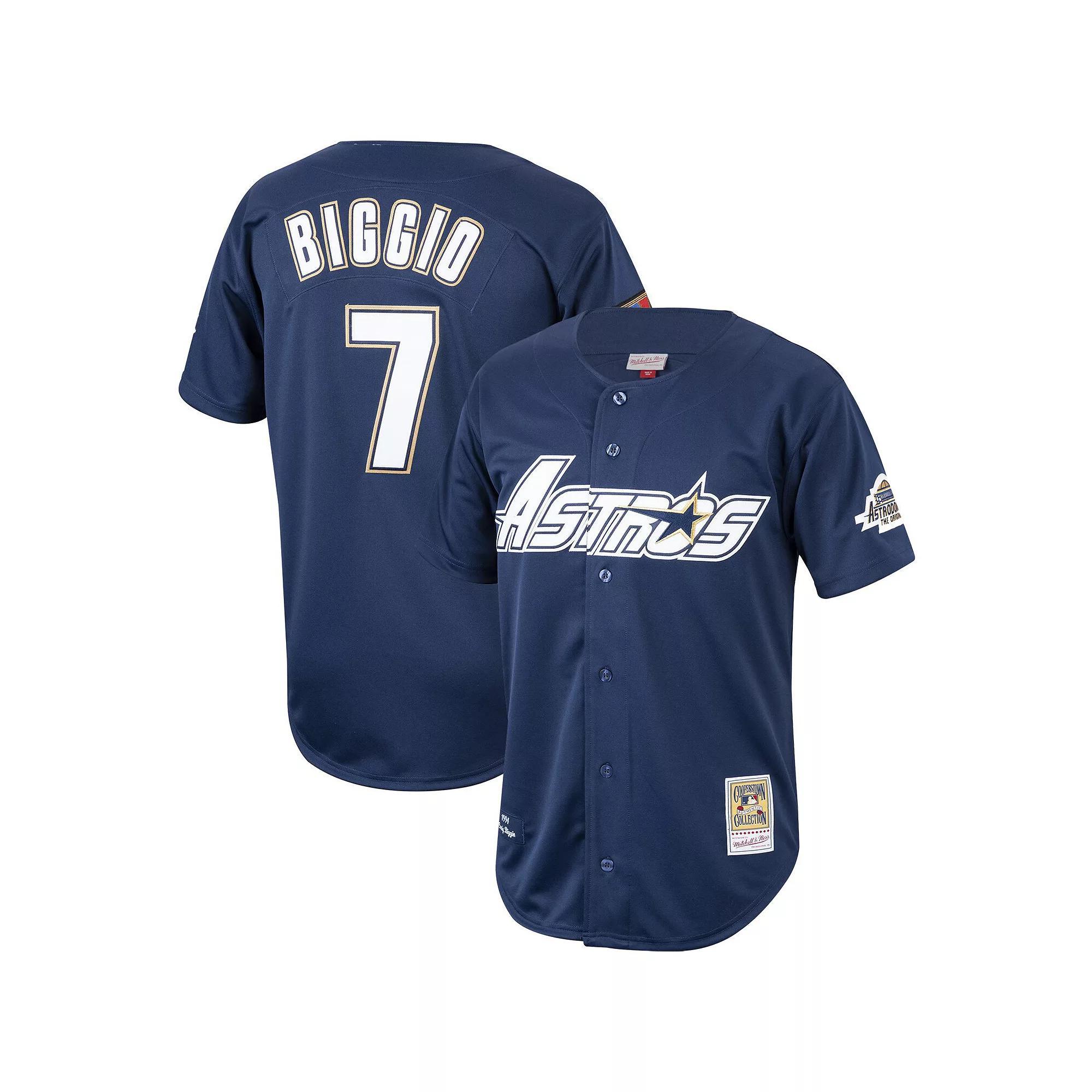 Men's Mitchell & Ness Craig Biggio Navy Houston Astros Cooperstown Collection 1994 Authentic Jersey, Size: 36, Blue Product Image