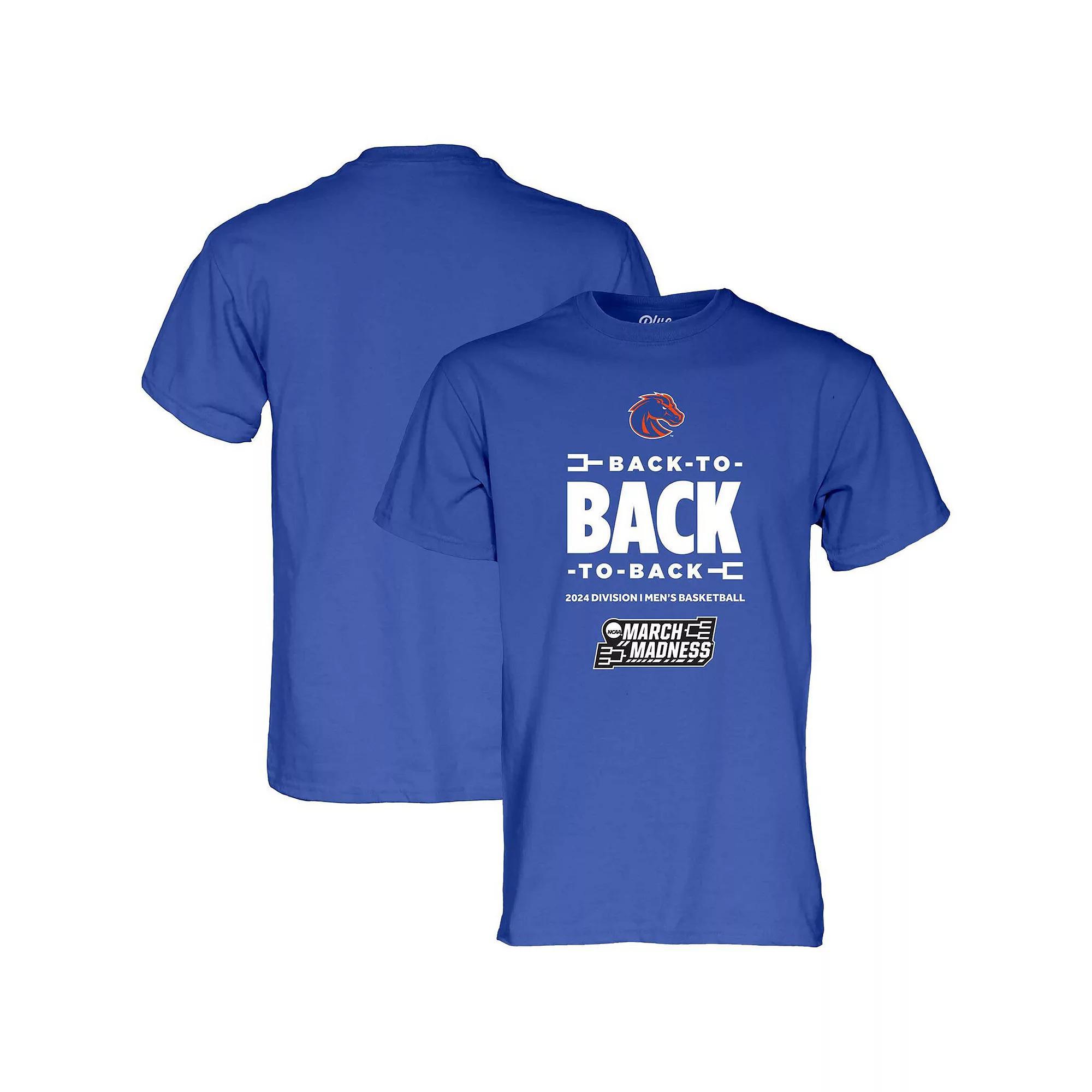 Men's Blue 84 Royal Boise State Broncos 2024 NCAA Men's Basketball Tournament March Madness Three-In-A-Row T-Shirt, Size: Small Product Image