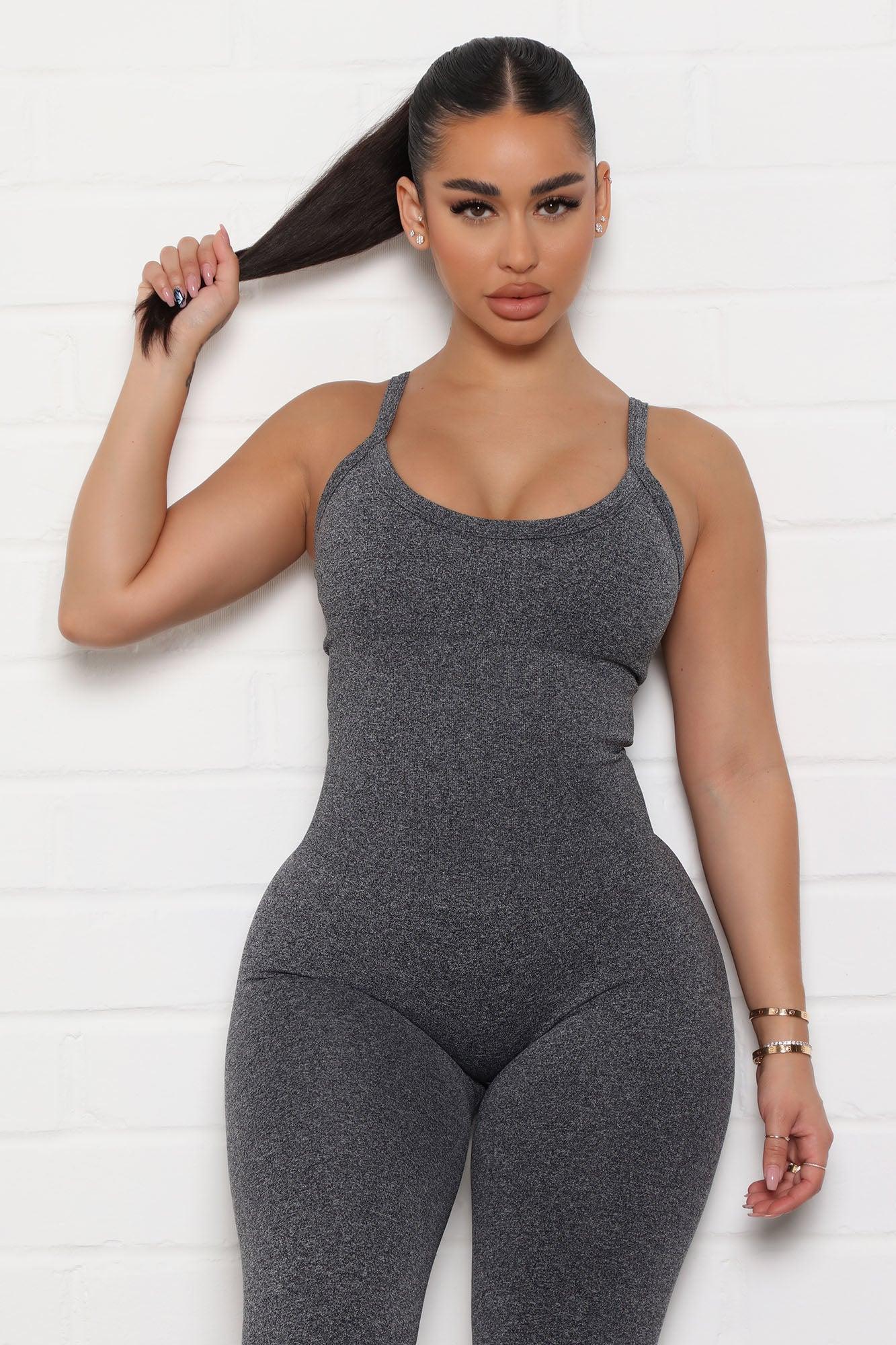 Vital Goddess Active Jumpsuit In Infinity Seamless - Black Product Image