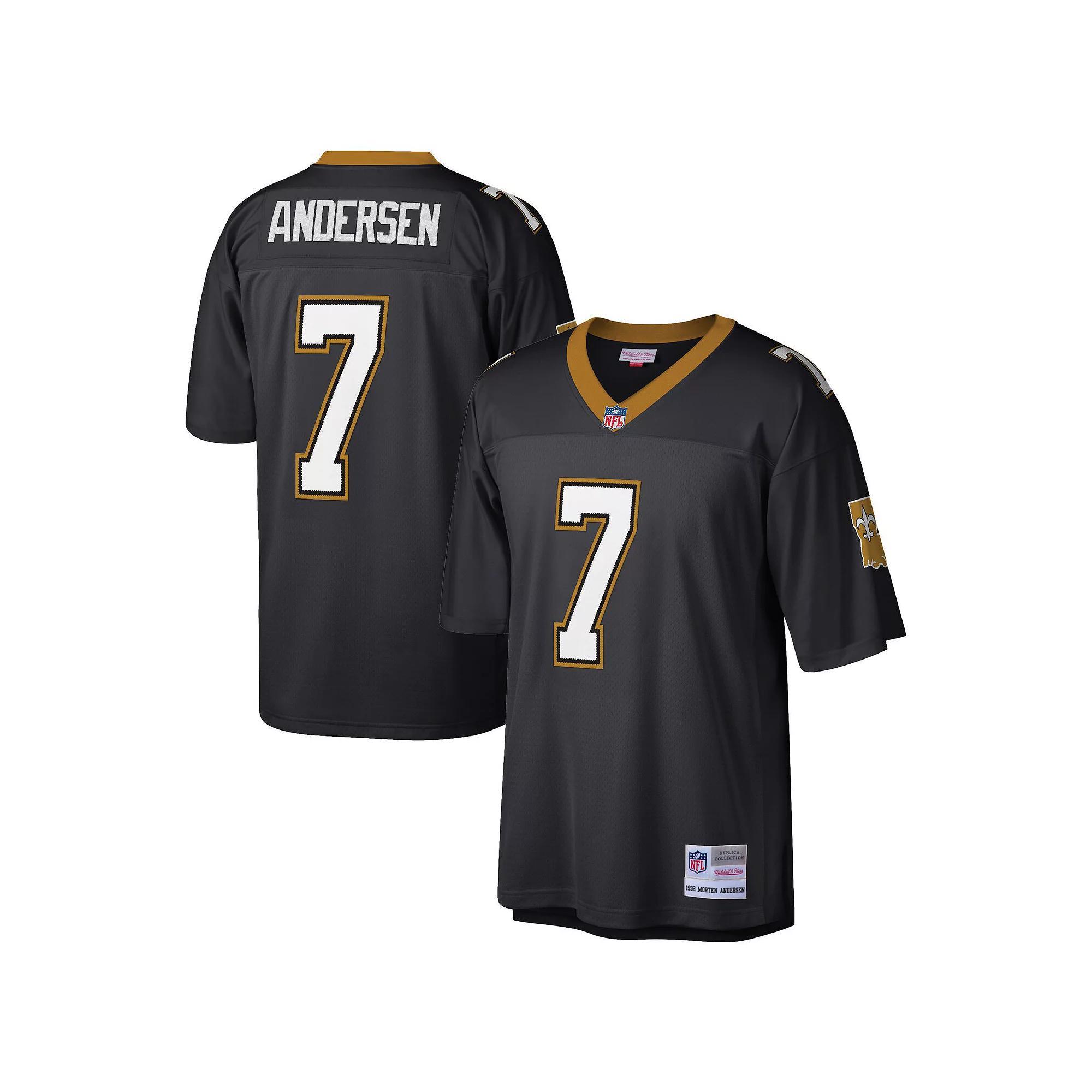 Men's Mitchell & Ness Morten Andersen Black New Orleans Saints Retired Player Legacy Replica Jersey, Size: XL Product Image