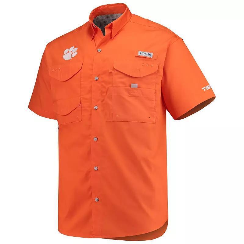 Clemson Tigers Columbia PFG Bonehead Short Sleeve Shirt Mens Product Image