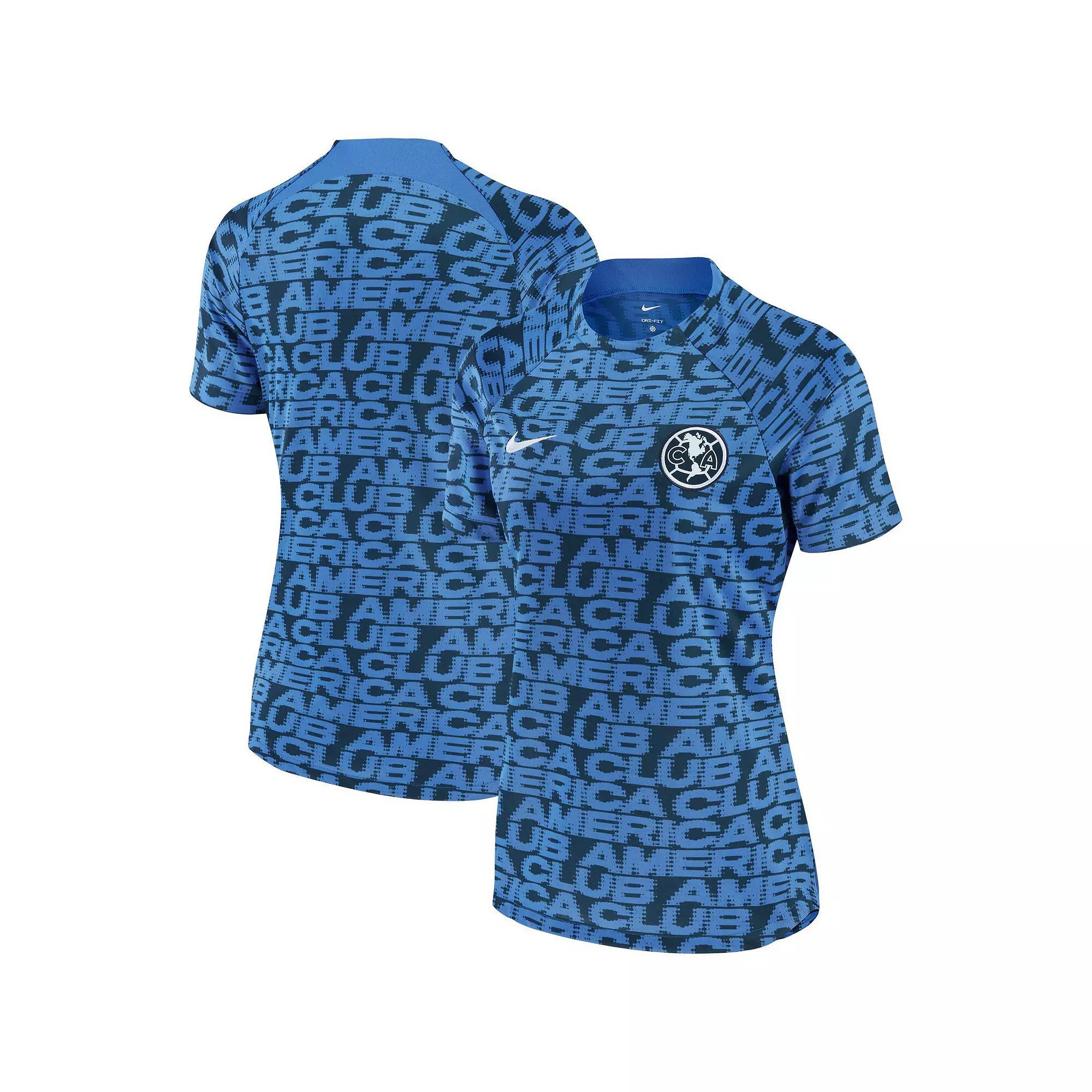 Women's Nike Navy Club America 2022/23 Pre-Match Home Performance Top, Size: Large, Caf Blue Product Image