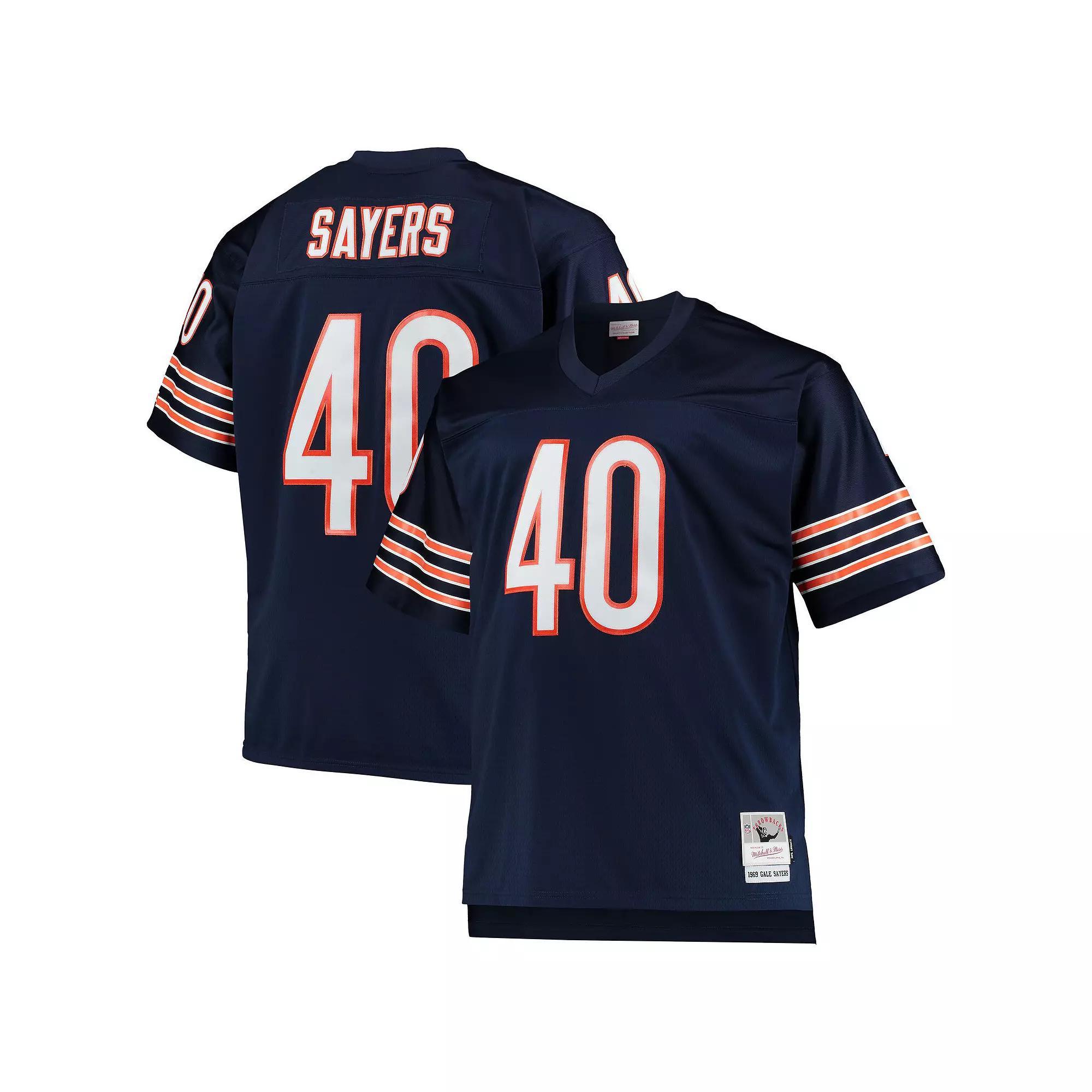 Mens Mitchell & Ness Gale Sayers Chicago Bears Big & Tall 1969 Retired Player Replica Jersey Blue Product Image