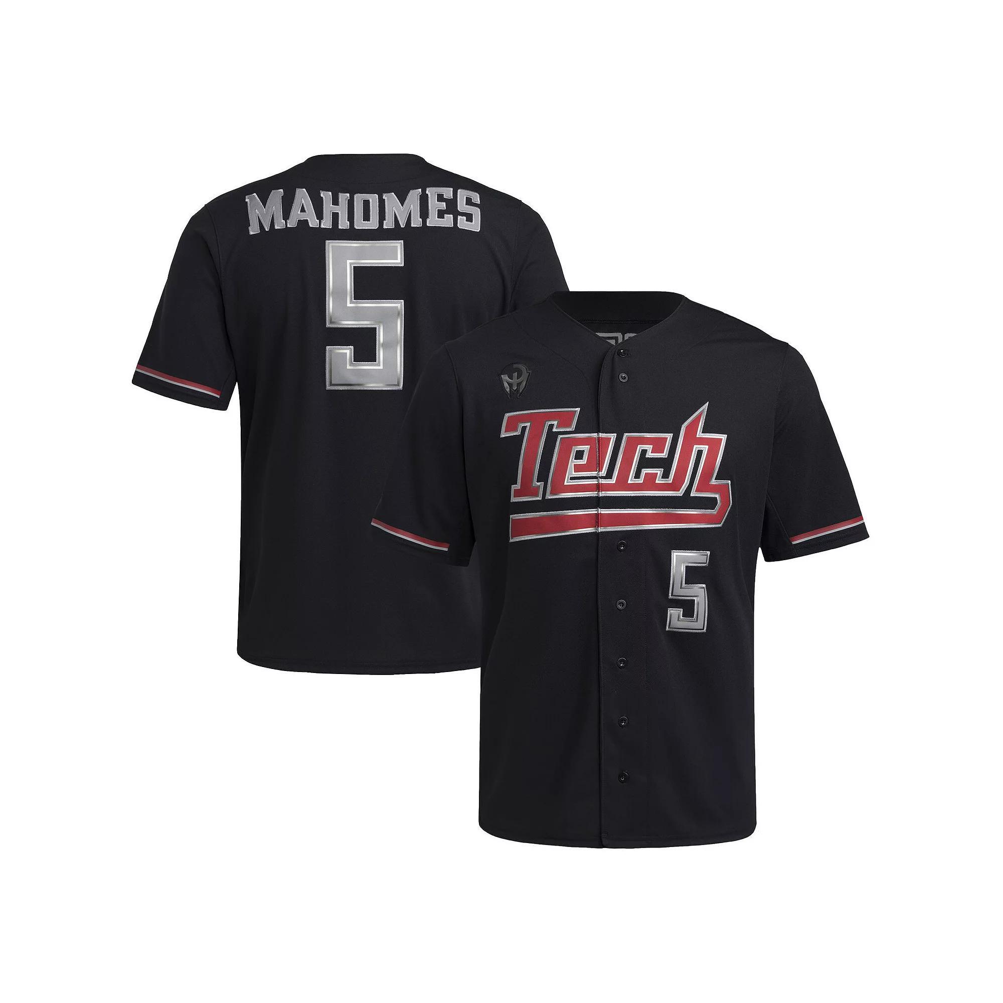 Men's adidas Patrick Mahomes Black Texas Tech Red Raiders Replica Baseball Jersey, Size: Medium Product Image