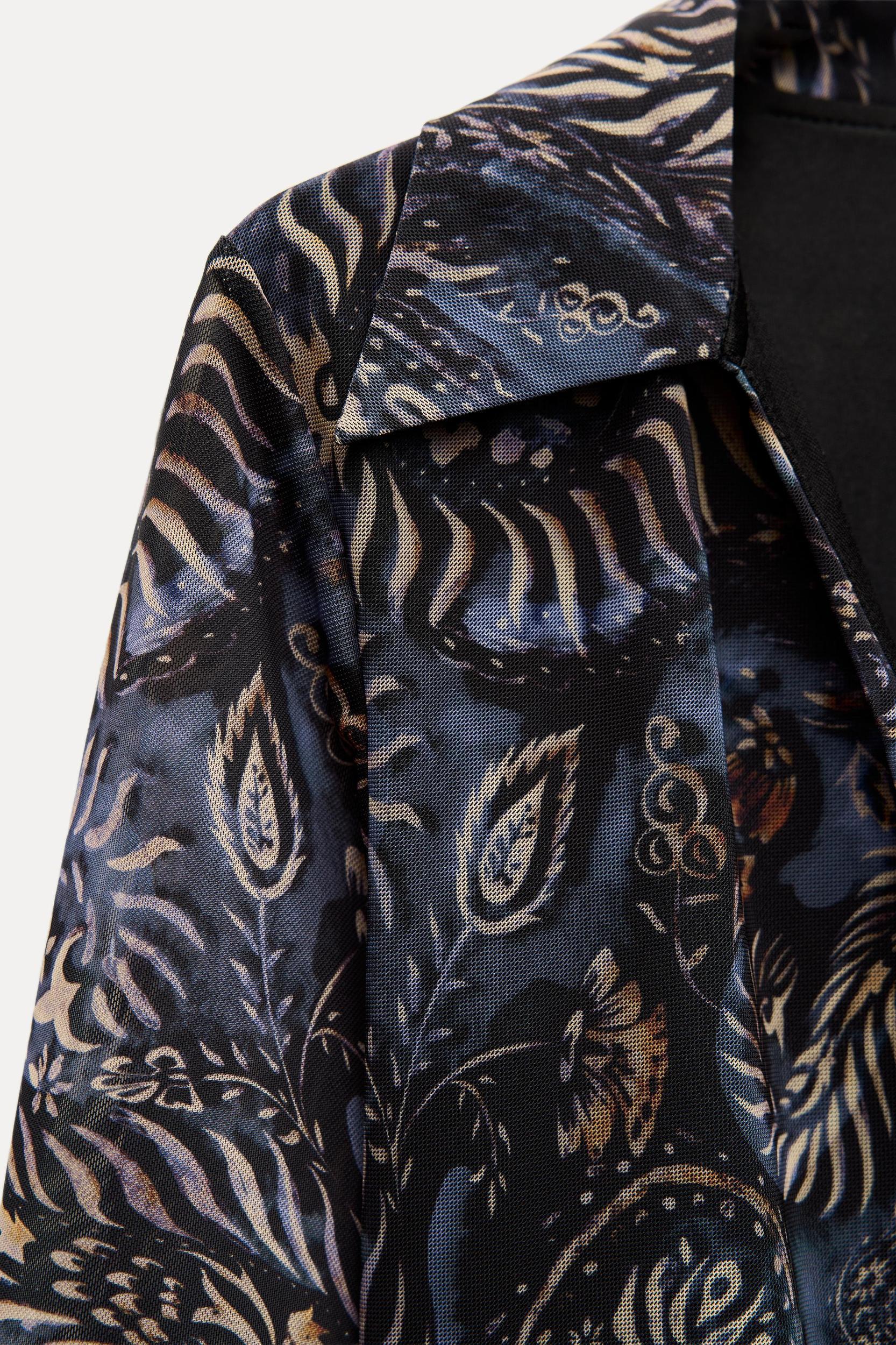 PRINTED TULLE BLOUSE Product Image