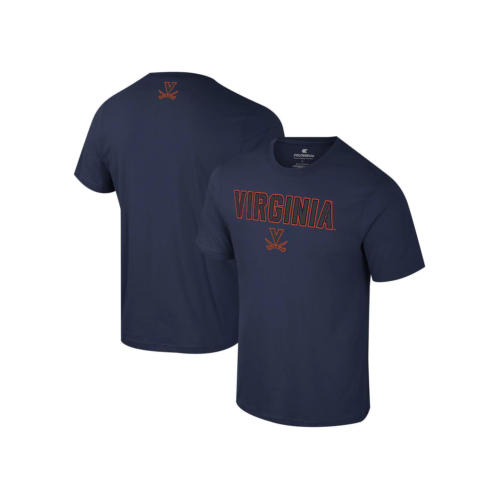 Men's Colosseum Navy Virginia Cavaliers Color Pop Active Blend T-Shirt, Size: XL, Blue Product Image