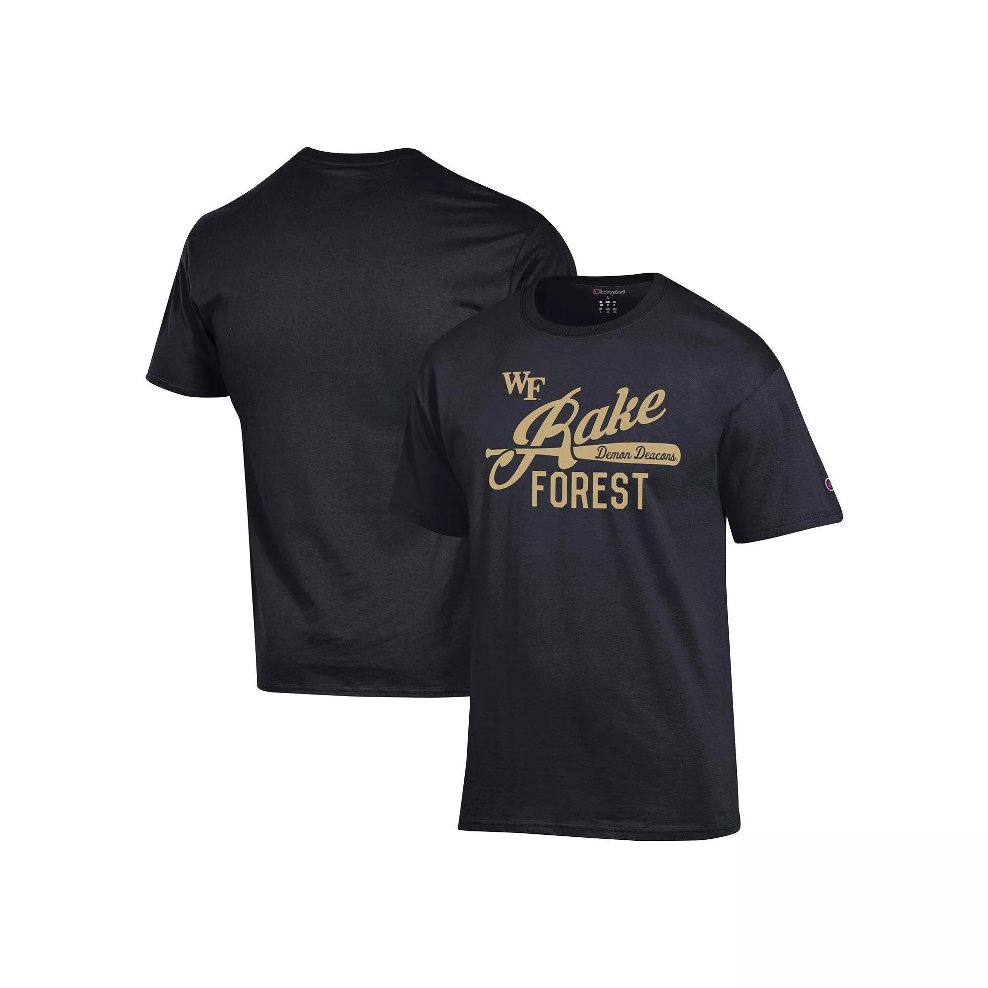Men's Champion Black Wake Forest Demon Deacons Rake Forest T-Shirt, Size: Large, Wfu Black Product Image