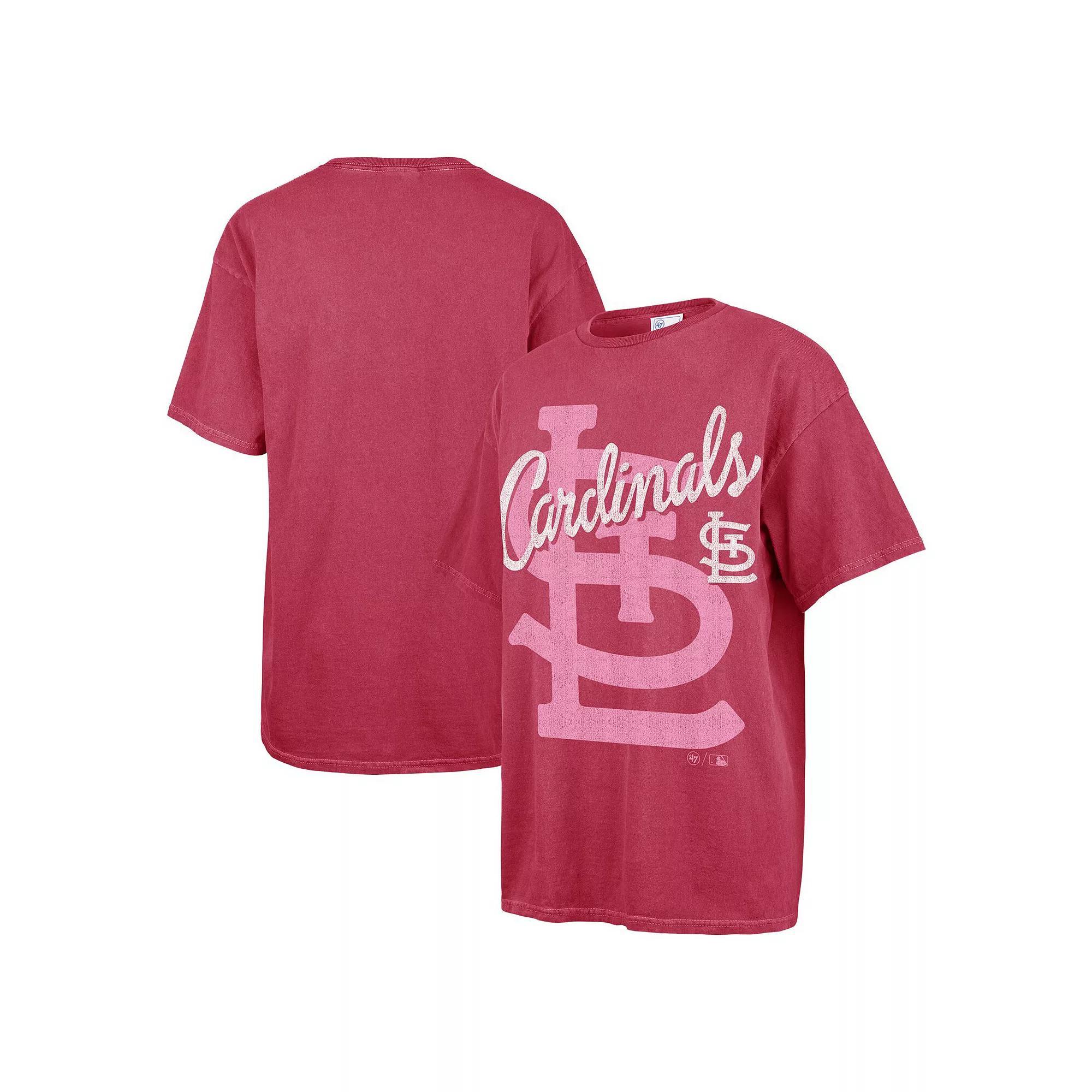 Women's '47 Pink St. Louis Cardinals Dopamine Tradition T-Shirt, Size: Small/Medium Product Image