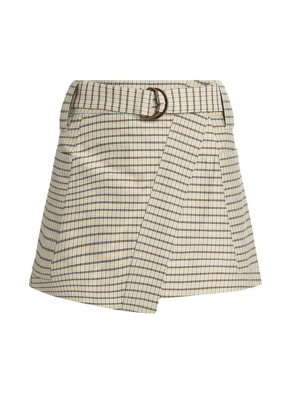 Womens Deanna Checked Miniskirt Product Image