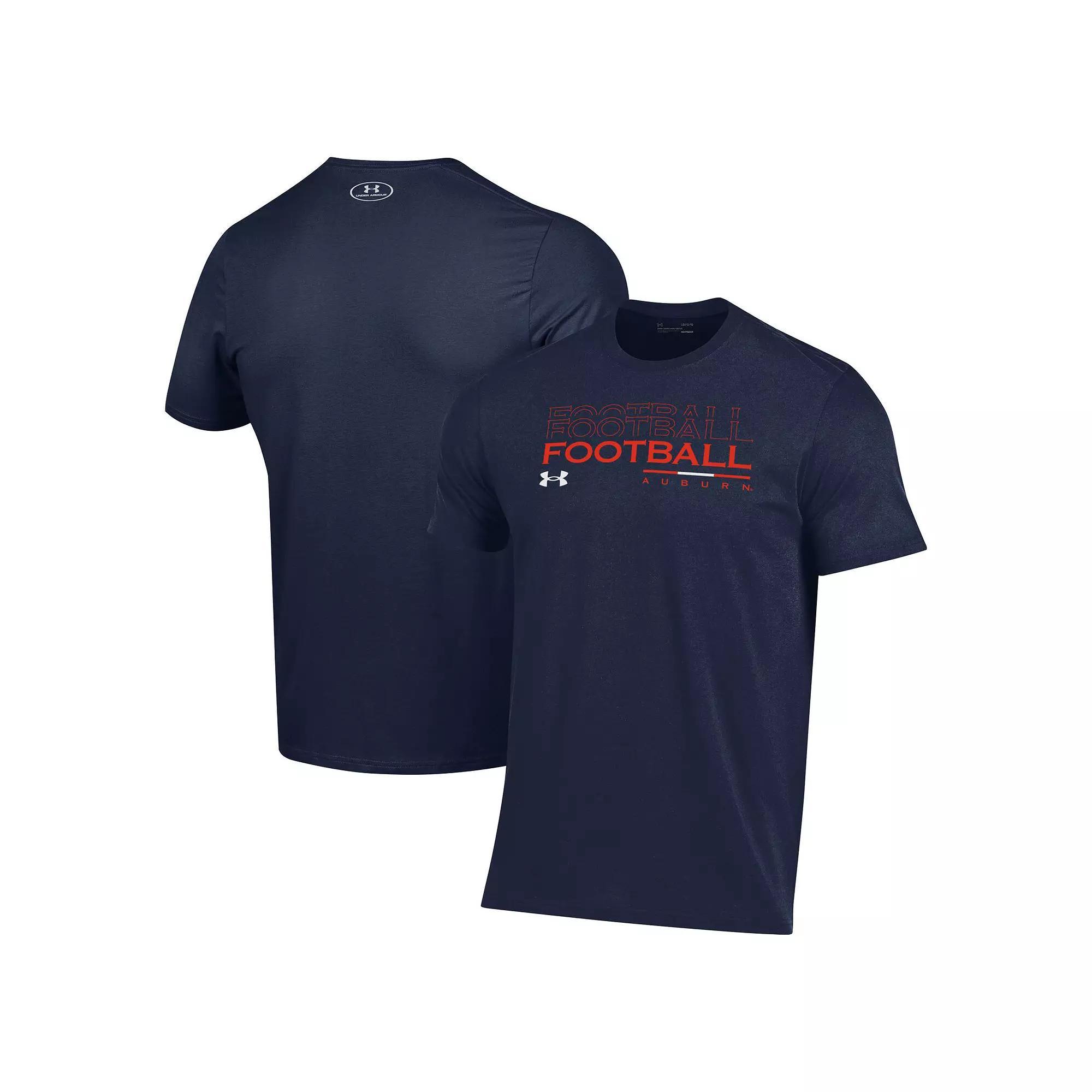 Men's Under Armour Navy Auburn Tigers 2024 Sideline Football Performance T-Shirt, Size: 2XL, Blue Product Image