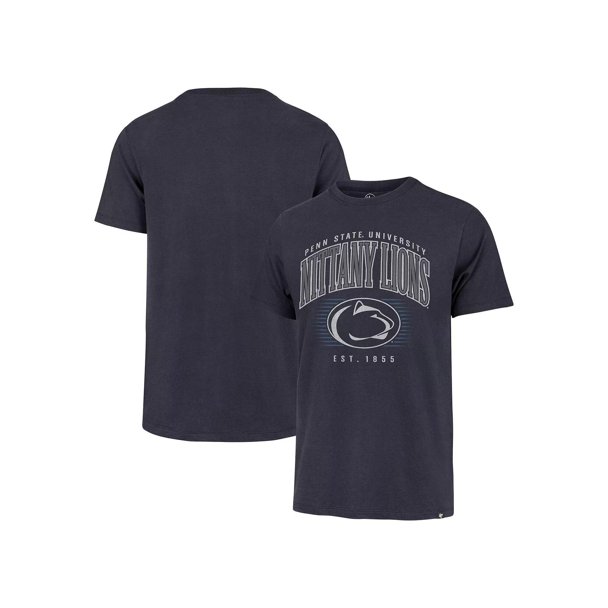 Men's '47 Navy Penn State Nittany Lions Double Header Franklin T-Shirt, Size: XL, Blue Product Image