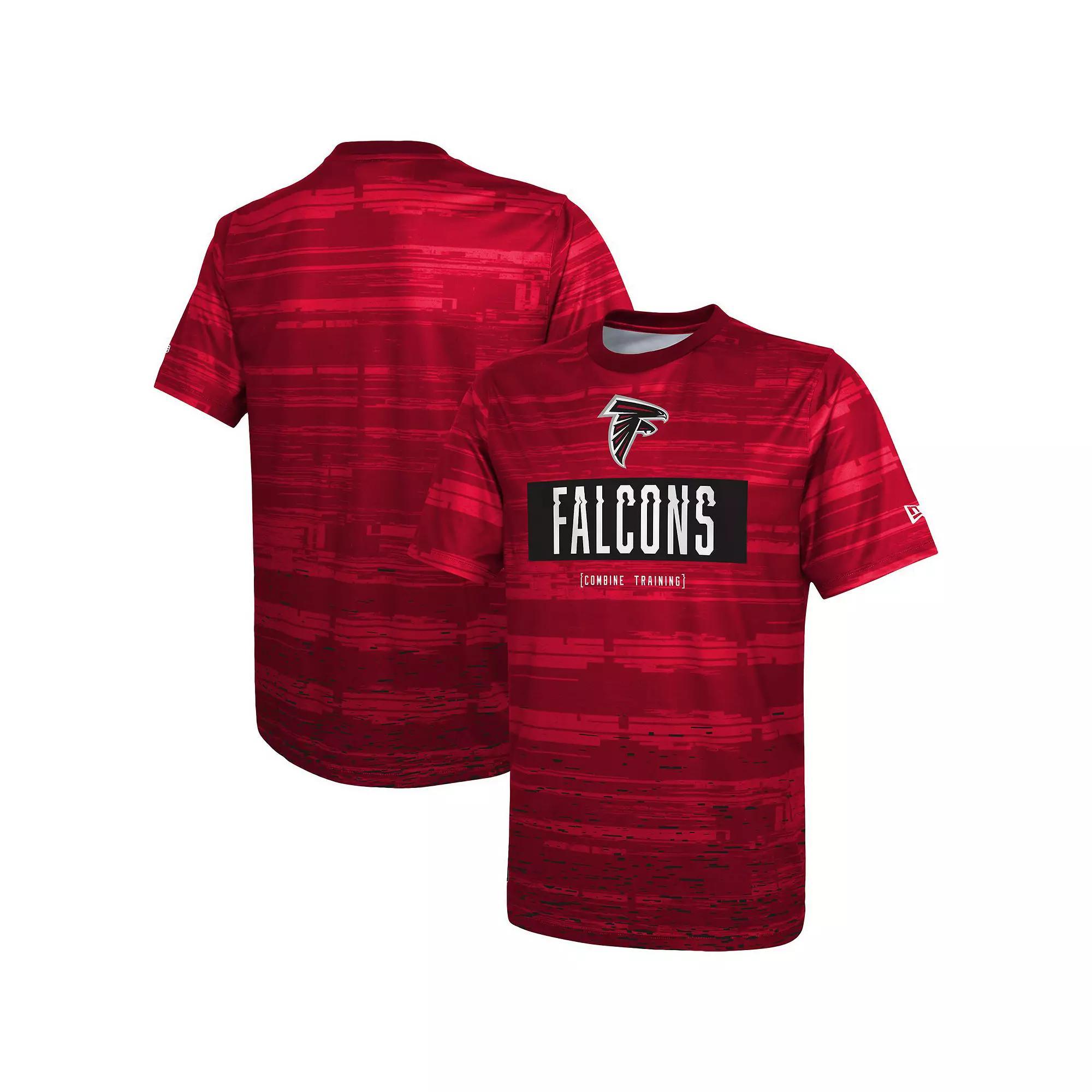 Men's New Era Red Atlanta Falcons Combine Authentic Sweep T-Shirt, Size: Medium Product Image
