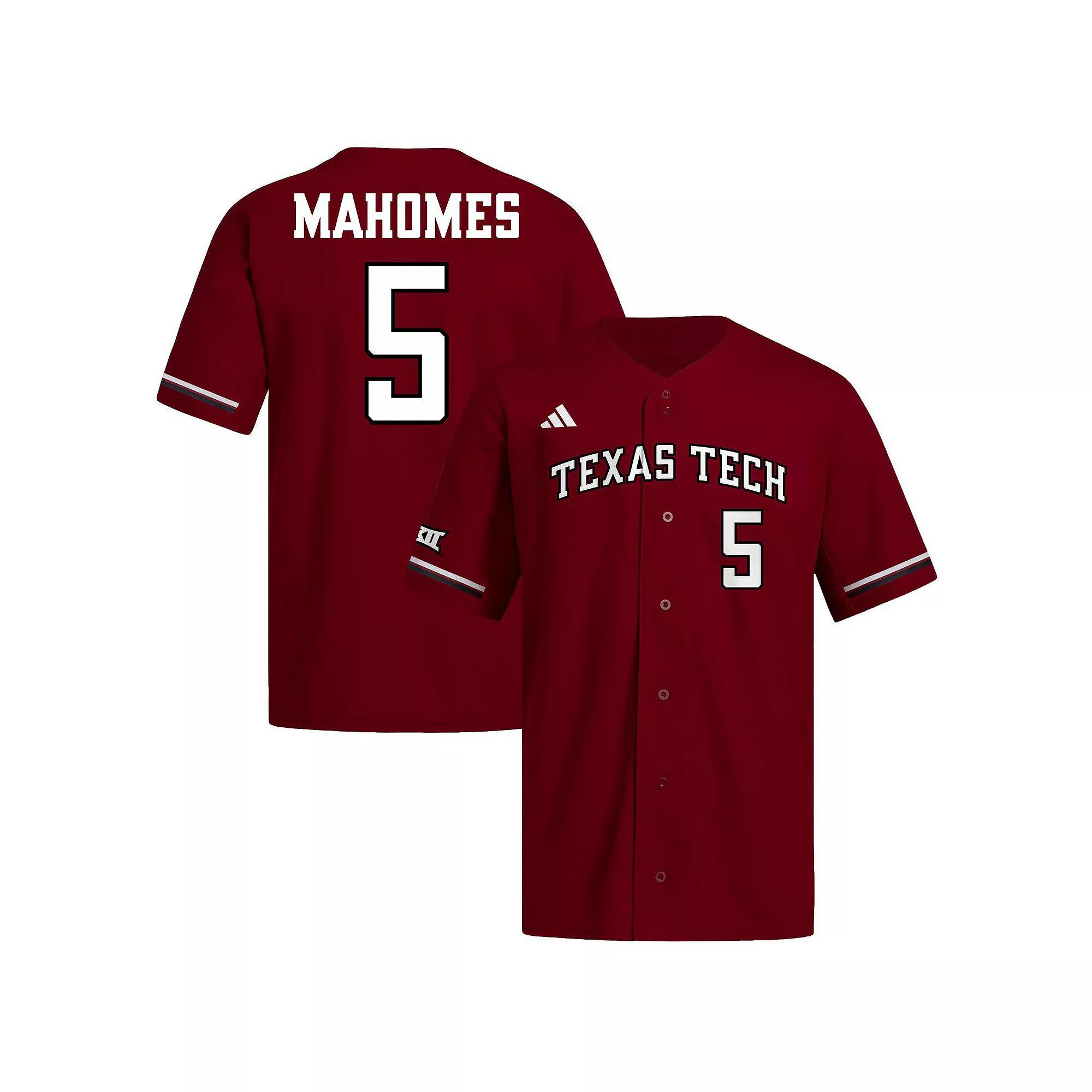 Men's adidas Patrick Mahomes Red Texas Tech Red Raiders Replica Baseball Jersey, Size: XL Product Image