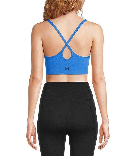 Under Armour Solid 4-Way Stretch Vanish Seamless Scoop Neck Sports Bra Product Image