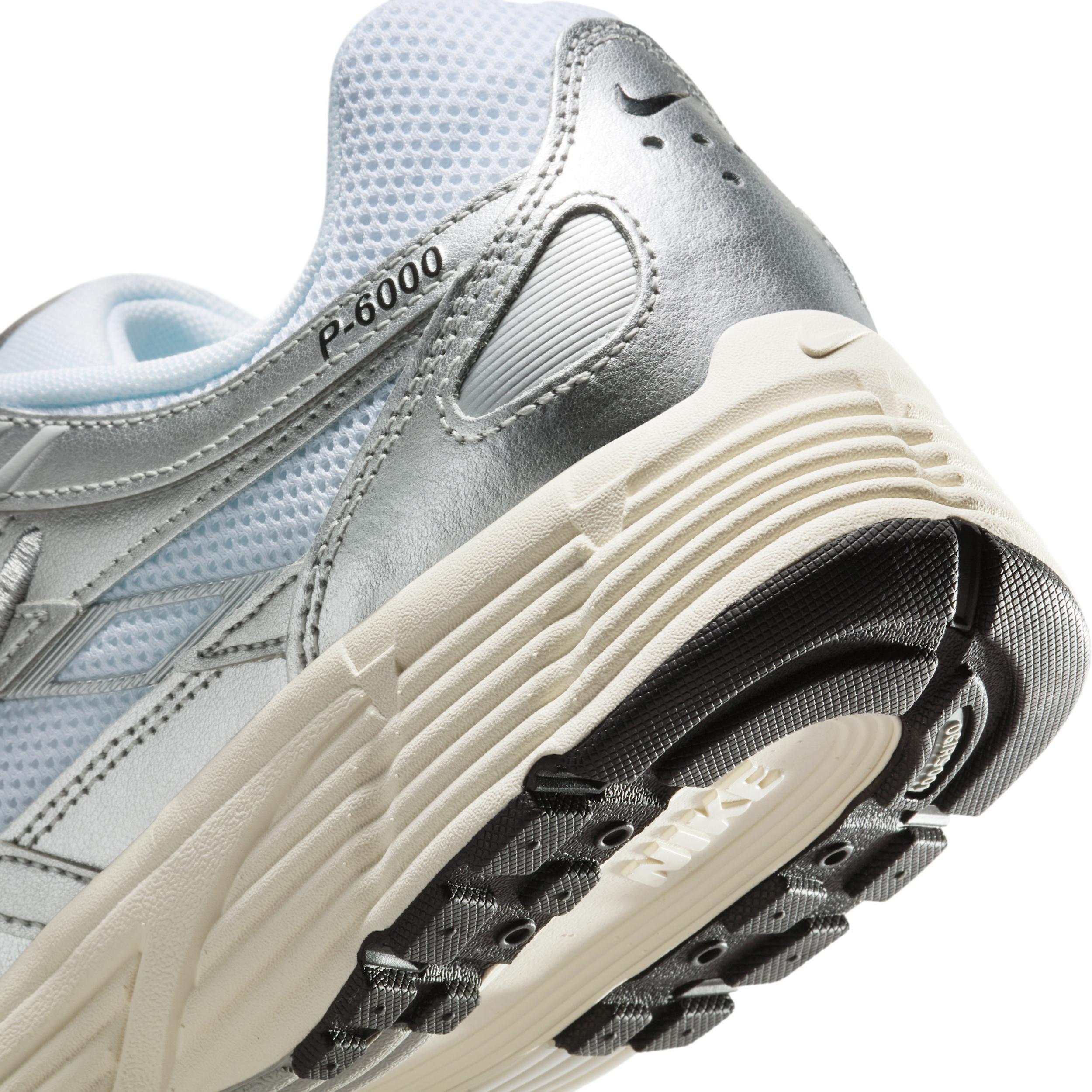 Nike Mens P-6000 Casual Shoes in White/Metallic Silver/Flat Silver Product Image