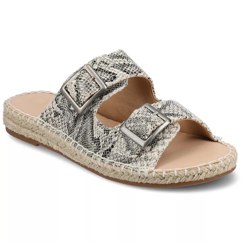 Journee Women's Tresah Double Strap Espadrille Sandals, Size: 11, Snake Product Image