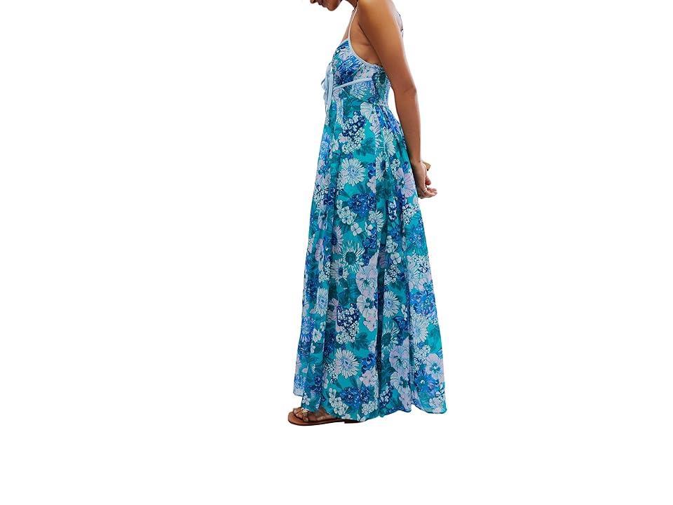 Free People Dream Weaver Maxi (Teal Combo) Women's Dress Product Image