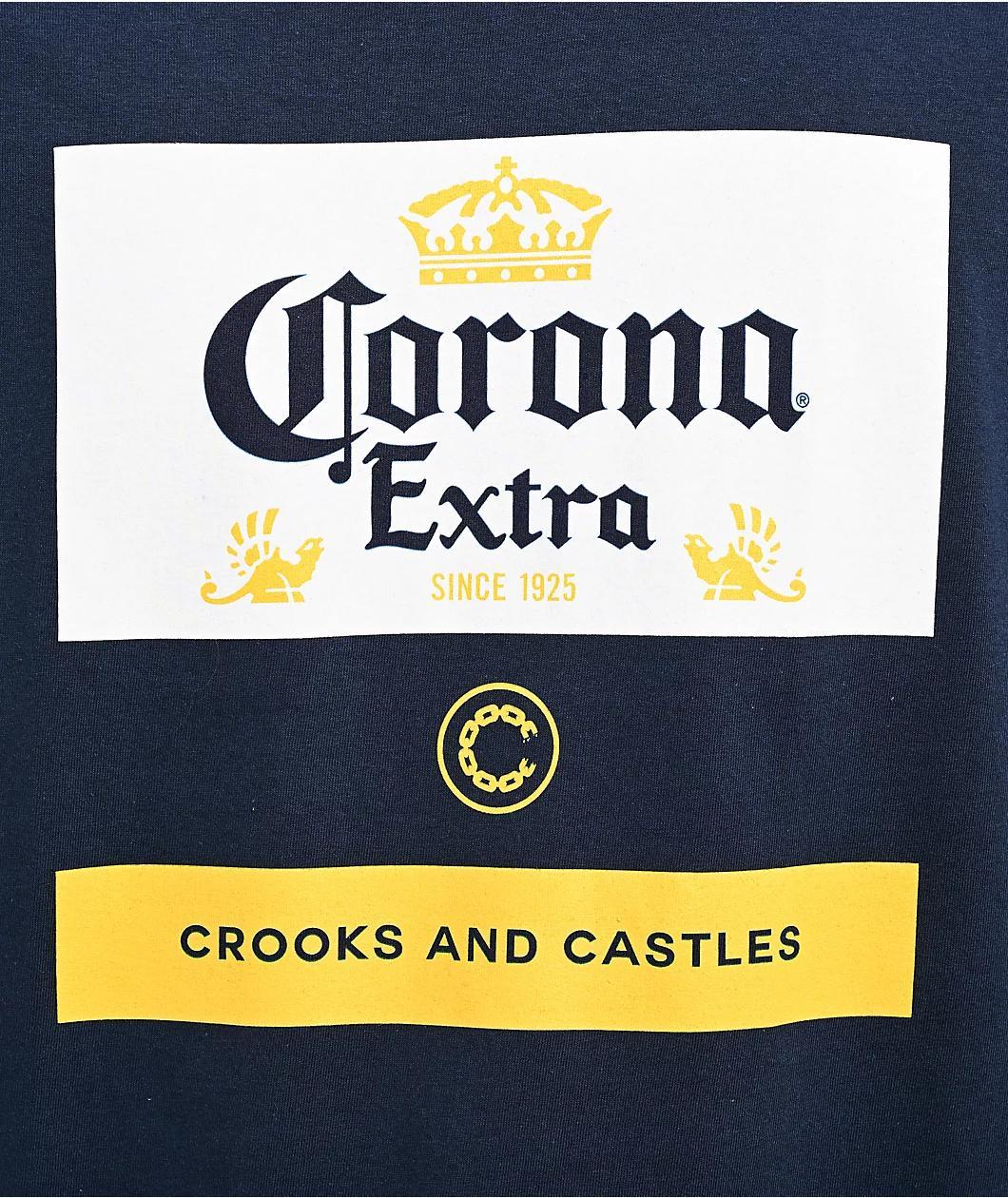Crooks & Castles x Corona Klepto Navy T-Shirt Product Image