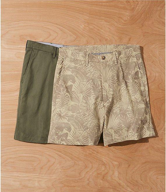 Cremieux Blue Label Cape Town Collection Palm Print 7#double; Inseam Shorts Product Image