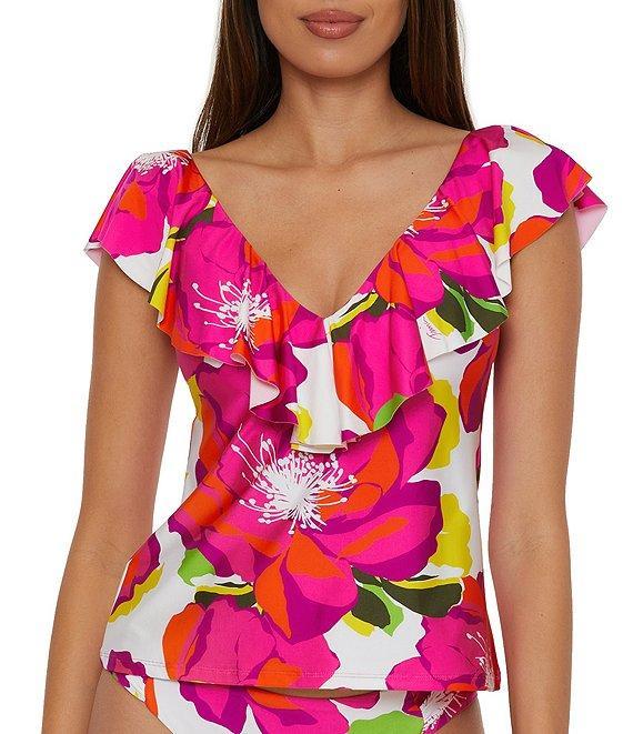 Trina Turk Bloom Shirred Tab Side Hipster Swim Bottom Product Image