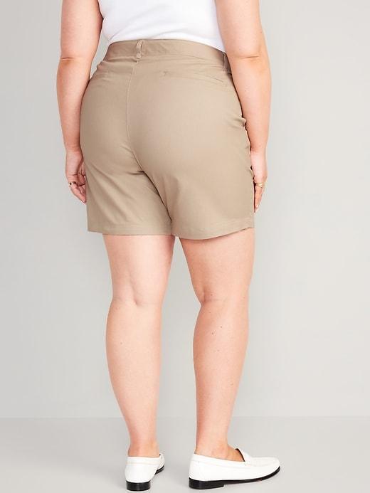High-Waisted Uniform Bermuda Shorts -- 7-inch inseam Product Image