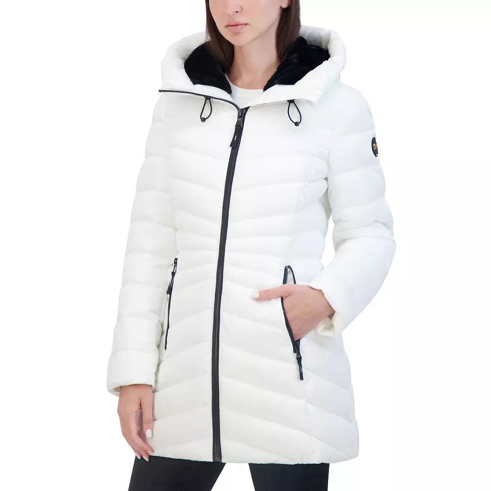 Womens Halitech Midweight Faux-Fur Trim Midweight Puffer Jacket Product Image