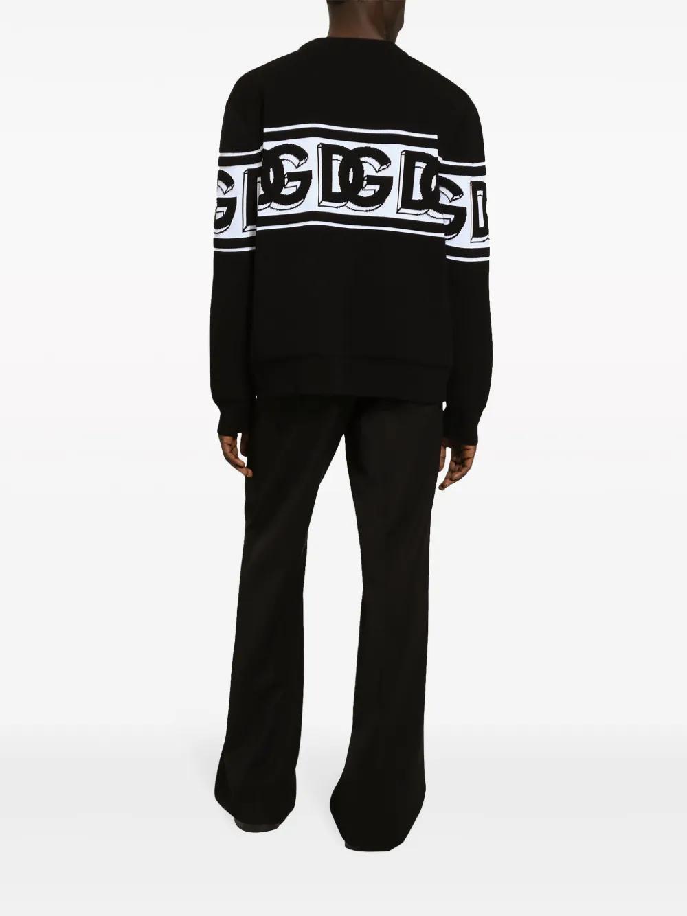 intarsia knit-logo crew-neck jumper Product Image