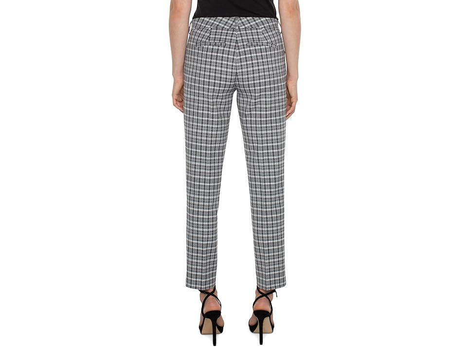 Liverpool Los Angeles Kelsey Stretch Woven Plaid Mid Rise Trouser White Plaid) Women's Casual Pants Product Image