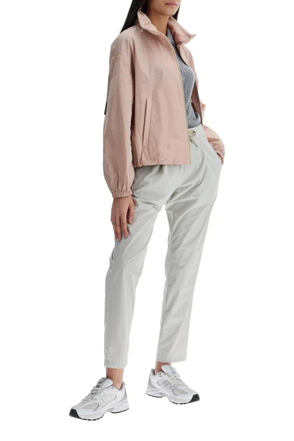 HERNO Short Pink Techno Taffeta Jacket Made In Italy Product Image