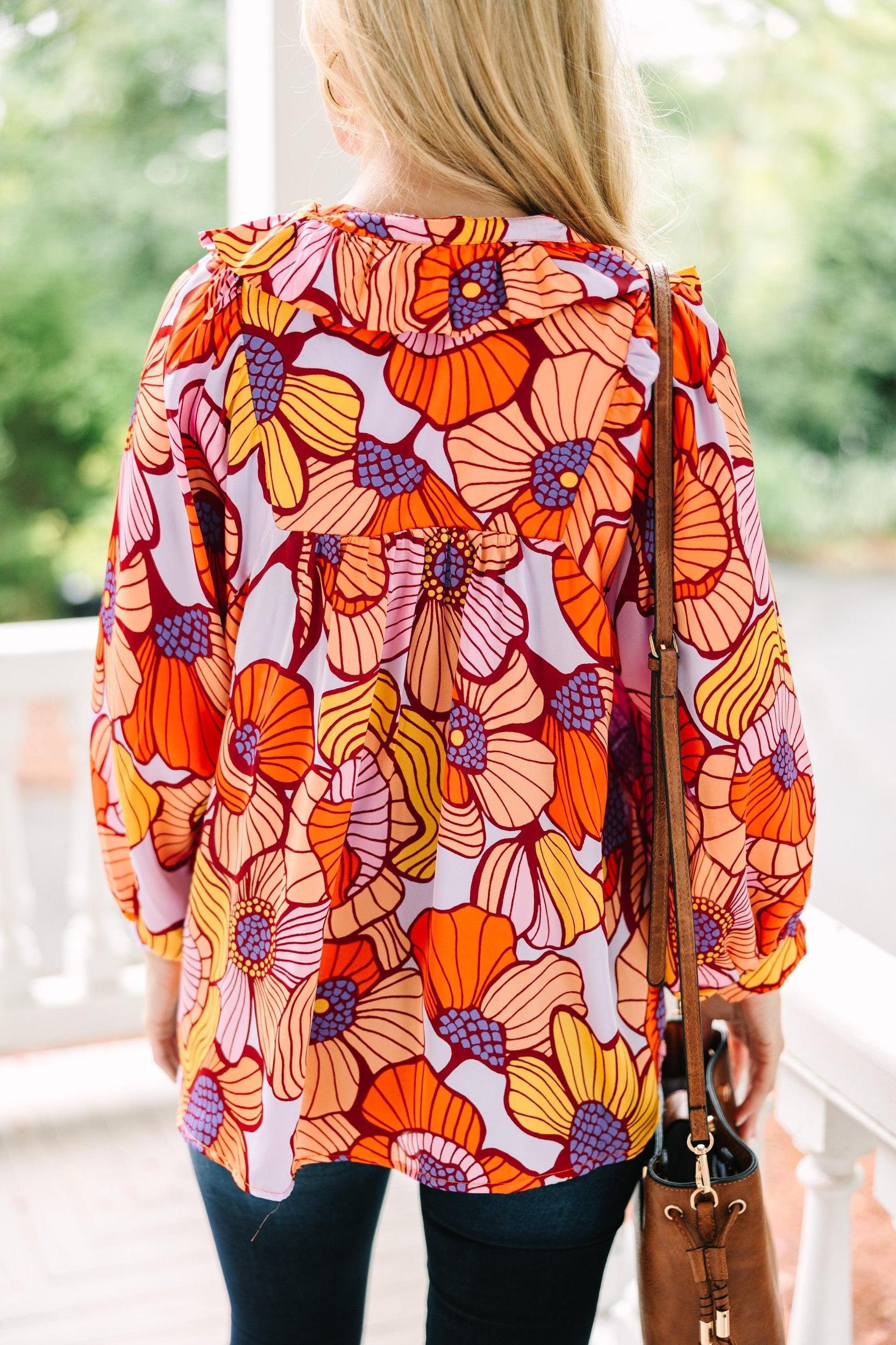 Better Be Bold Purple Floral Blouse Female Product Image