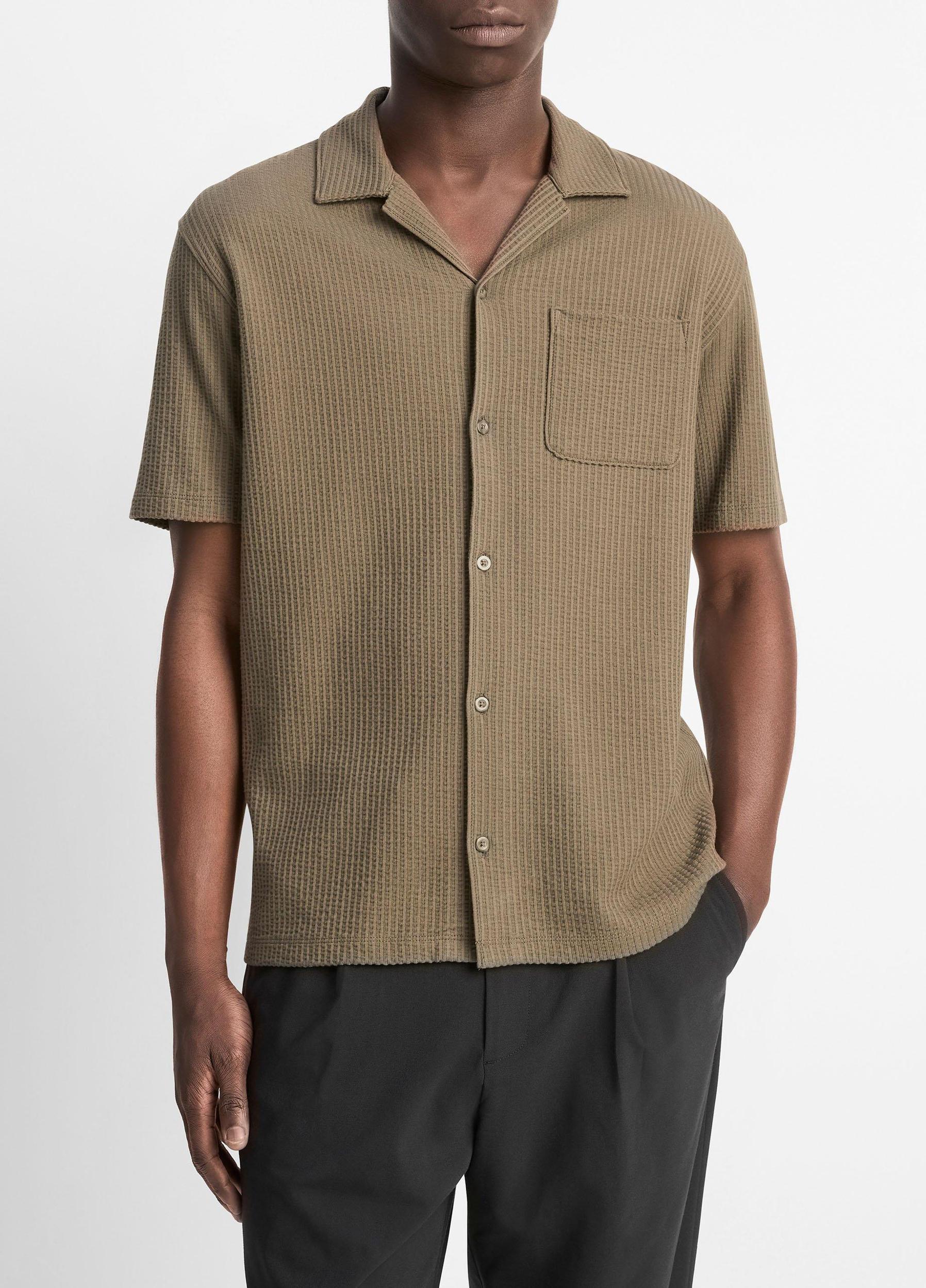 Seersucker-Knit Cotton Cabana Shirt Product Image