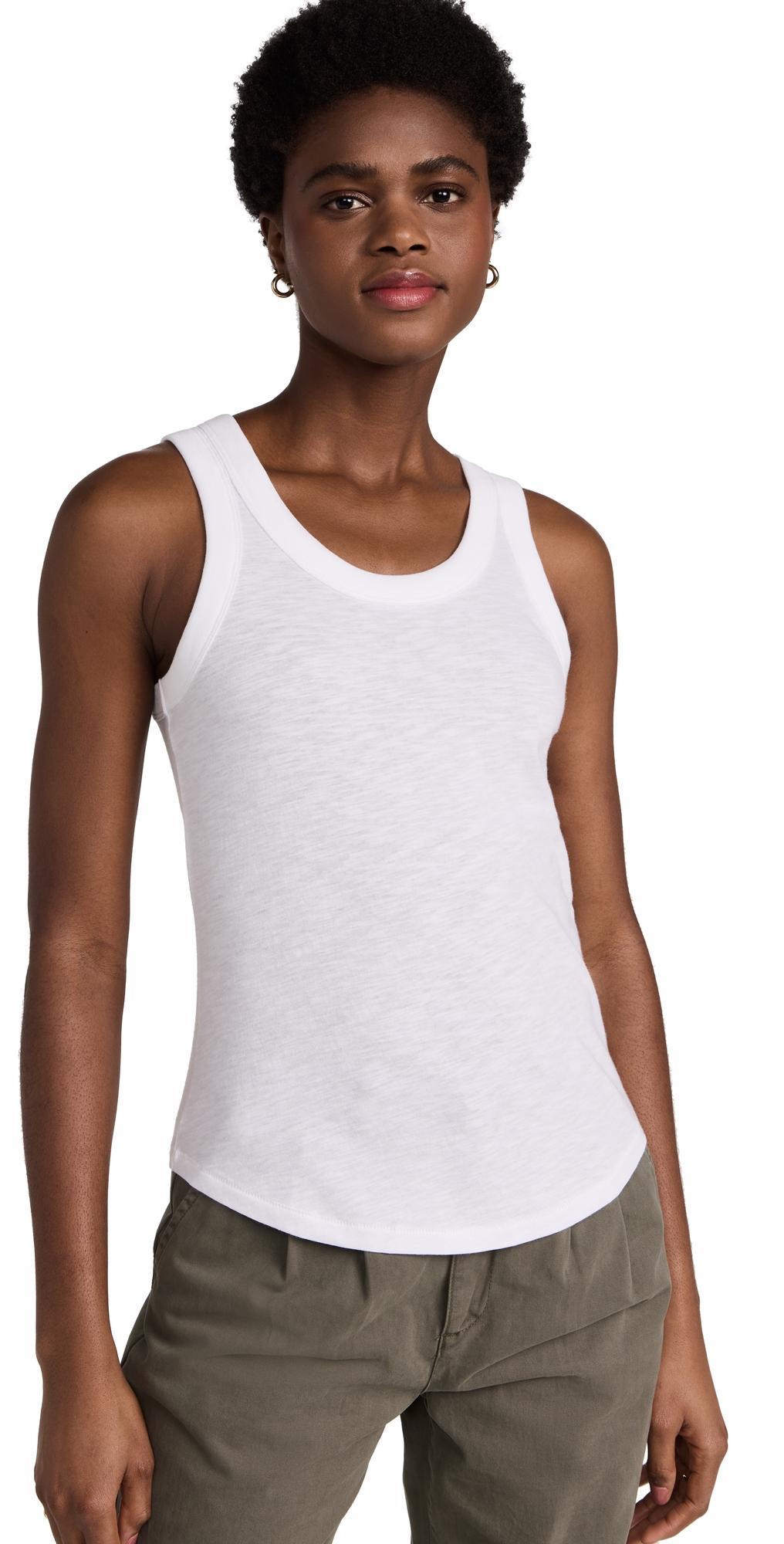 Madewell Whisper Cotton Scoopneck Tank Top (Optic ) Women's Clothing Product Image