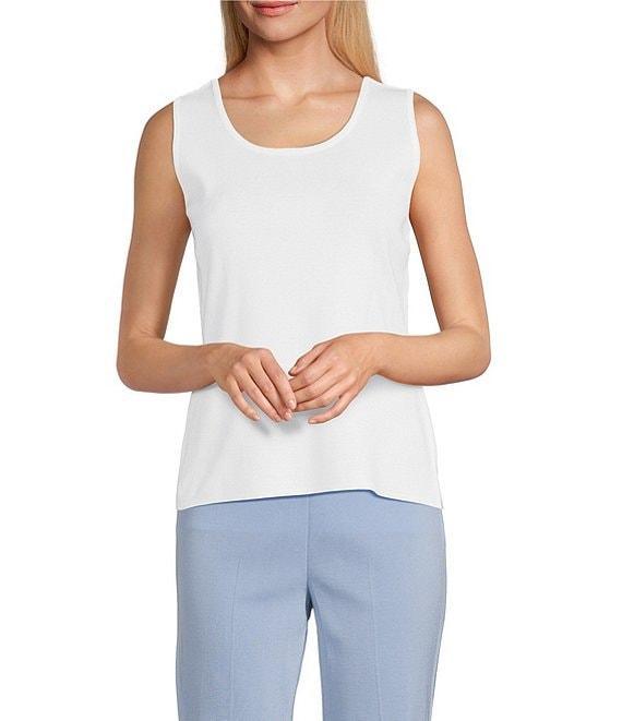 MISOOK Knit Double Scoop Neck Sleeveless Tank Product Image