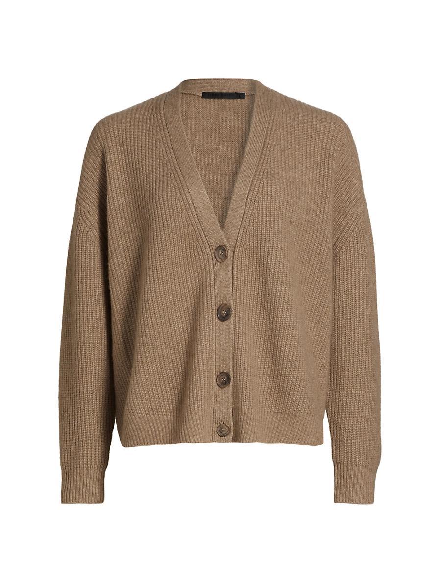 Womens Cropped Cashmere Cocoon Cardigan Product Image