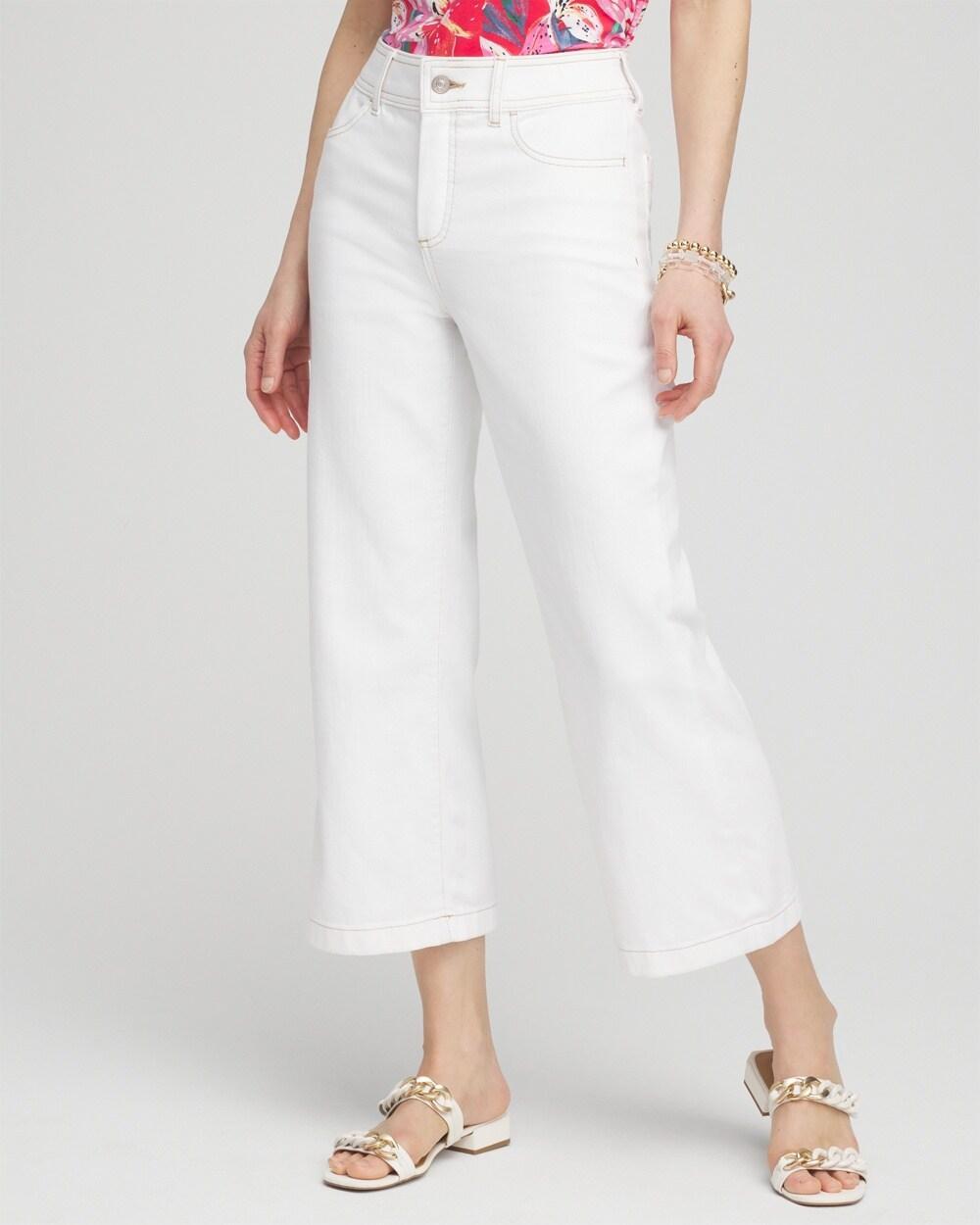 Cropped Wide Leg Jeans Product Image