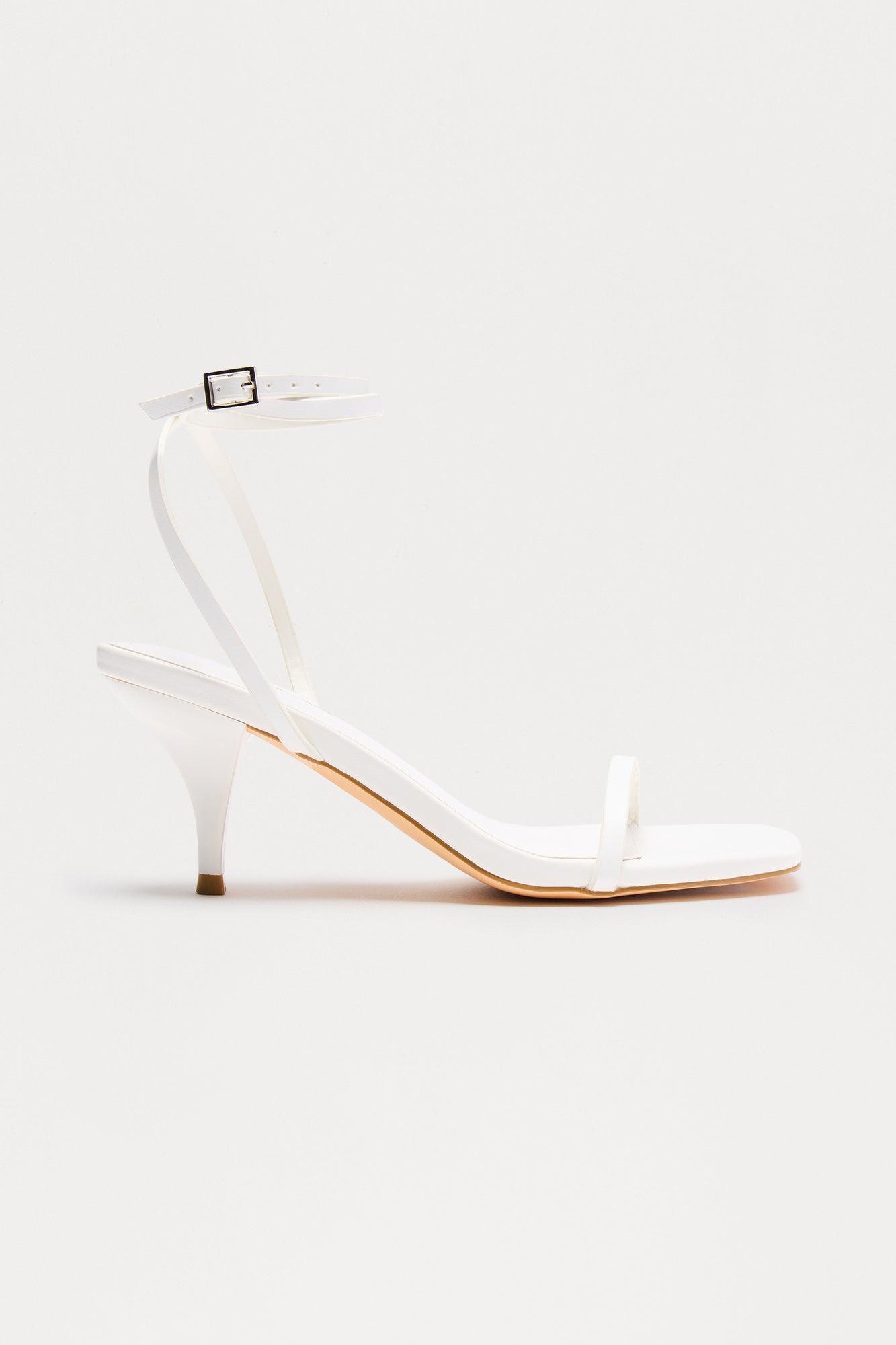Brea Heeled Sandals - White Product Image
