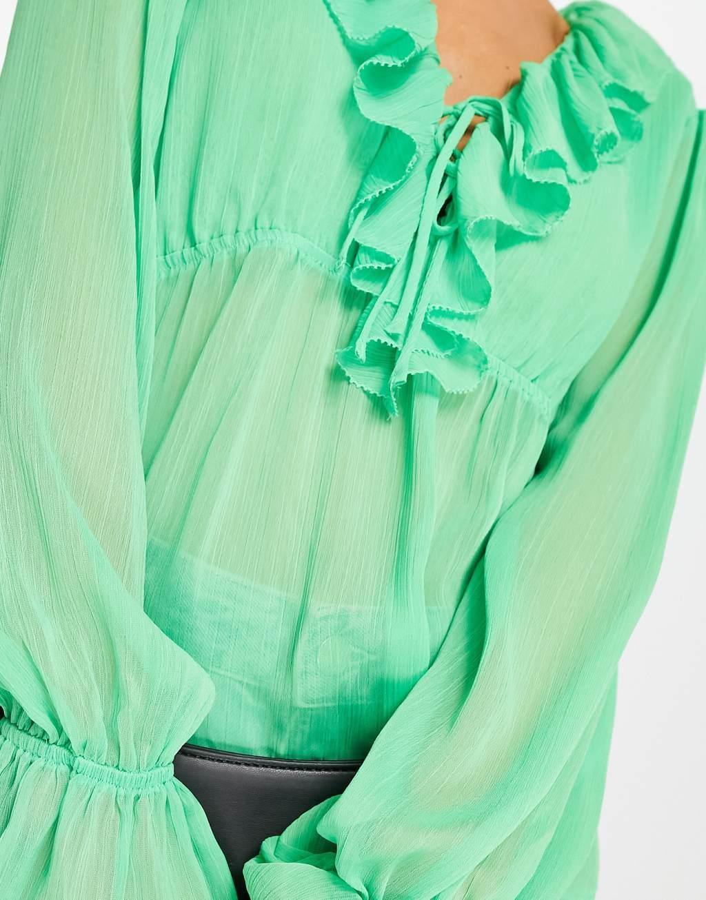 Mango ruffle blouse Product Image