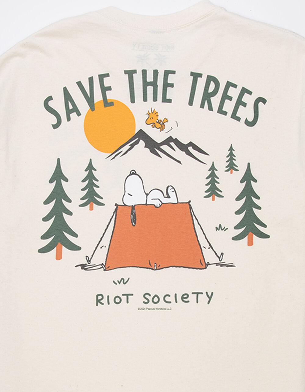 RIOT SOCIETY x Peanuts Save The Trees Mens Tee - CREAM Product Image