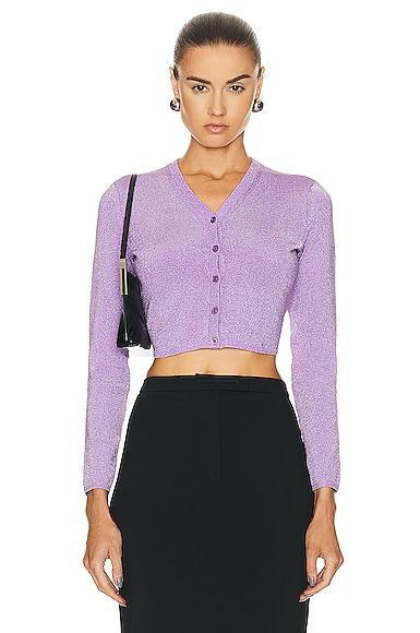 Alexander Wang Long Sleeve Cardigan in Unicorn - Lavender. Size S (also in ). Product Image