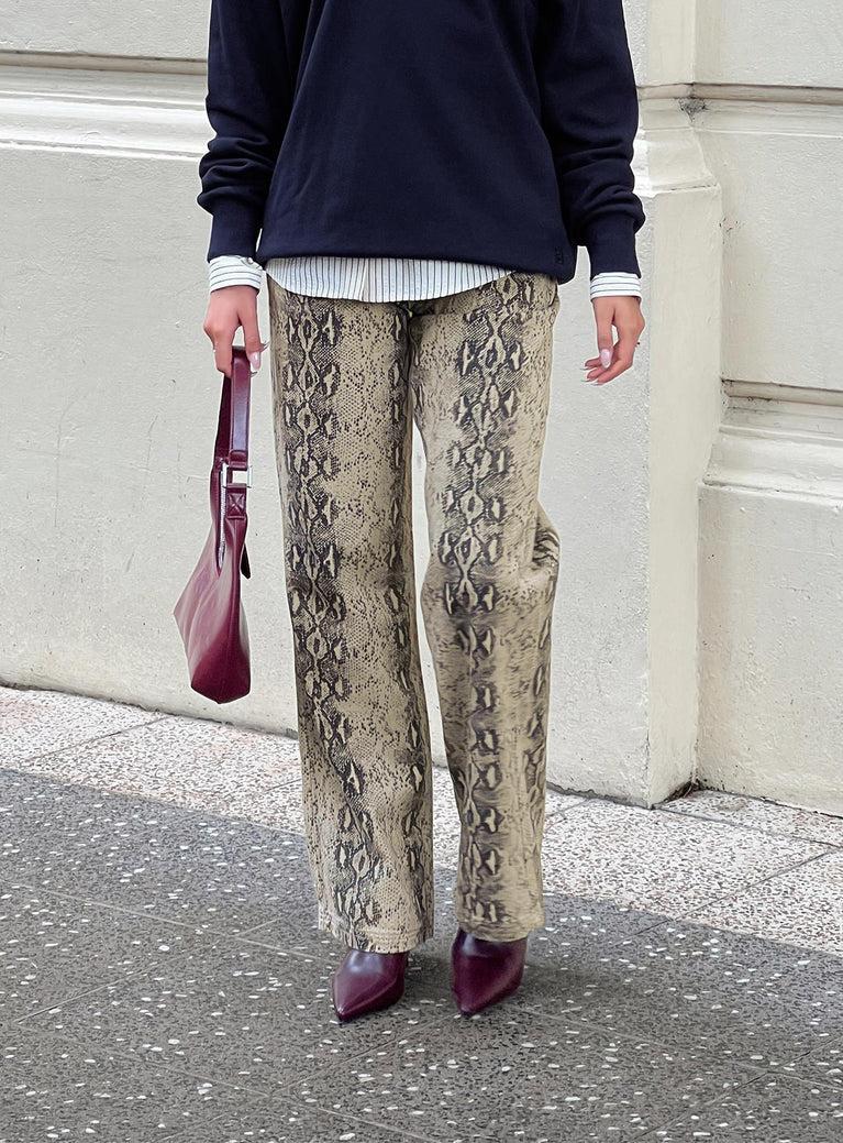 Serpentina Low Rise Straight Leg Jeans Snake Product Image