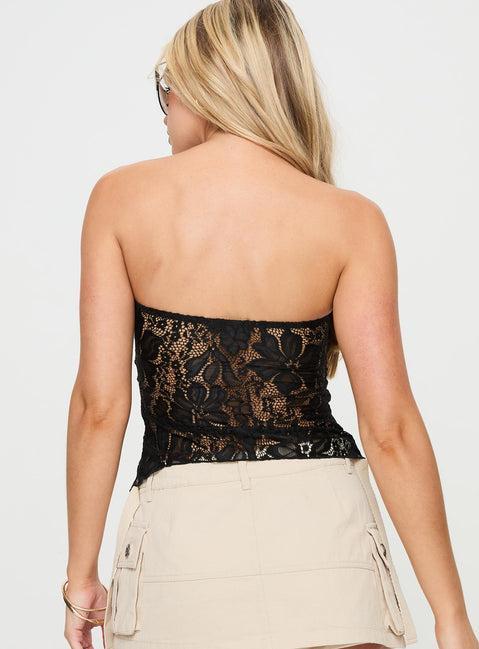 Alvara Strapless Top Black Product Image