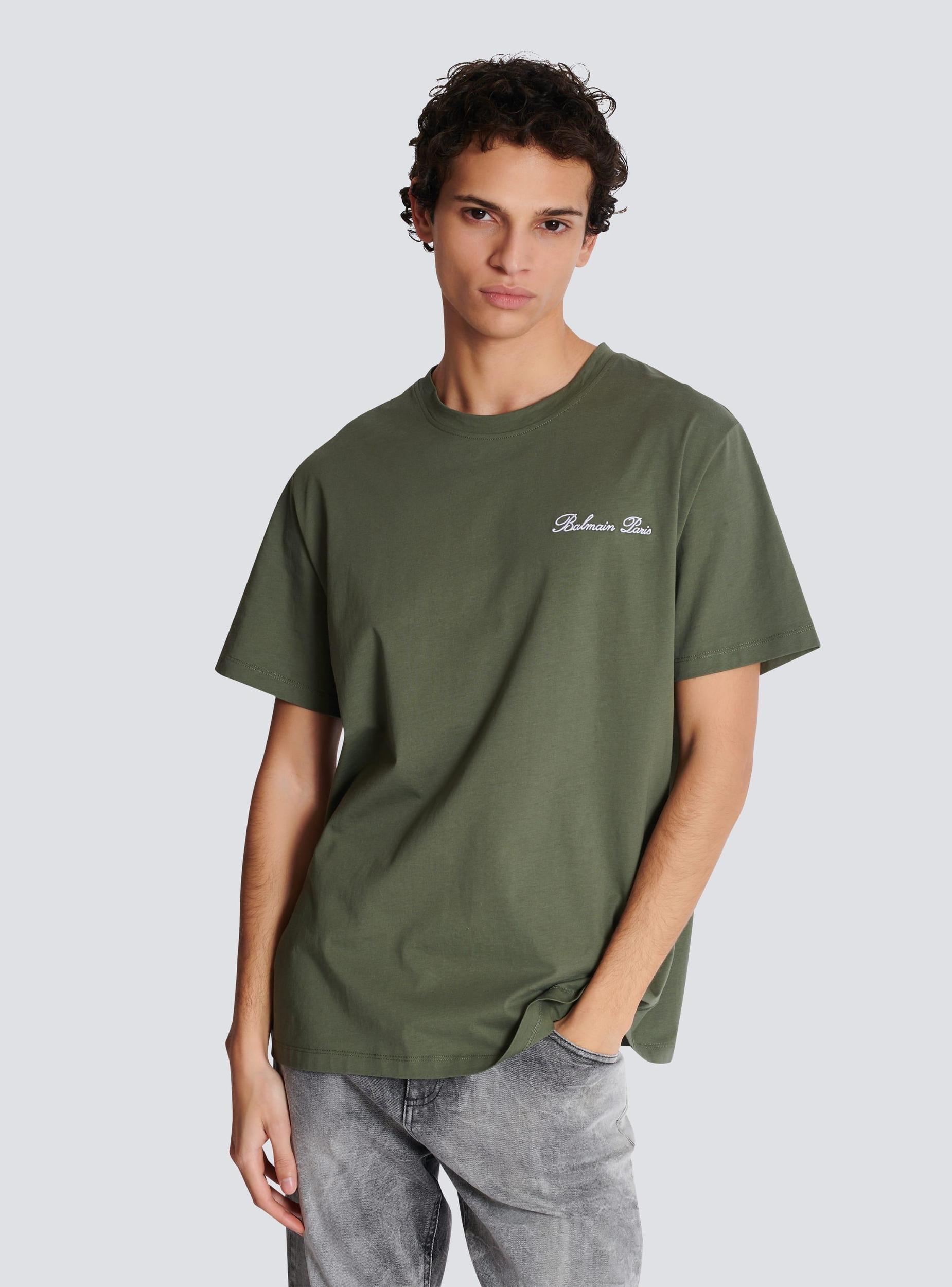 Loose T-shirt with Balmain Signature embroidery Product Image