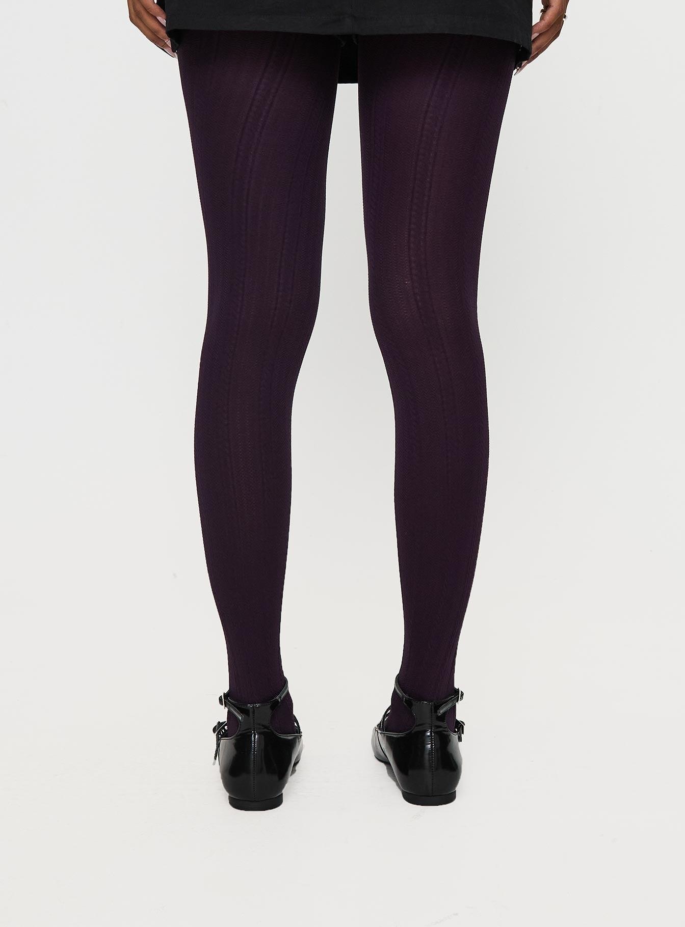 Back With Love Stockings Plum Product Image